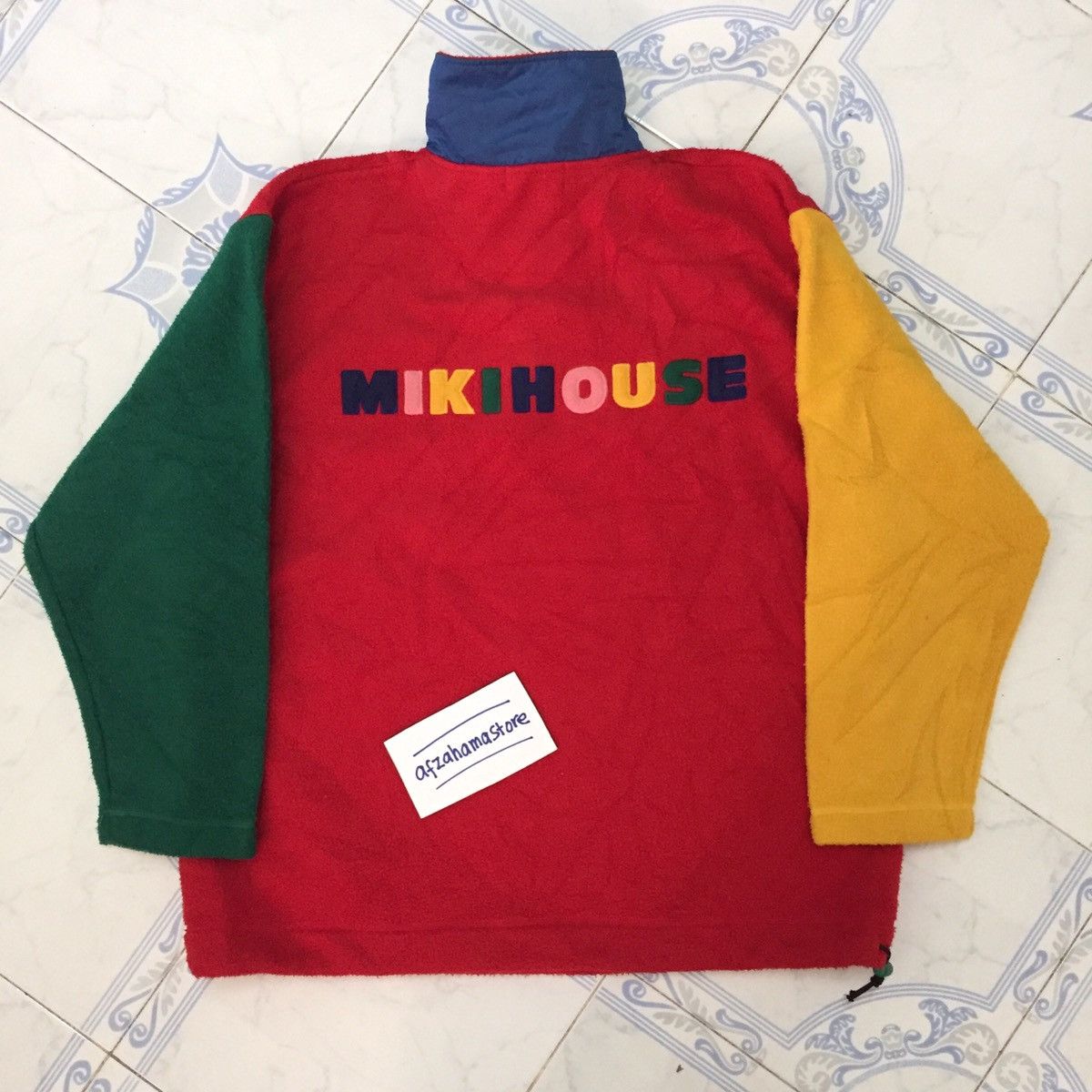 Colours × Japanese Brand Miki House Block Colour Fleece Sweater Made in Japan Size US L / EU 52-54 / 3 - 5 Thumbnail