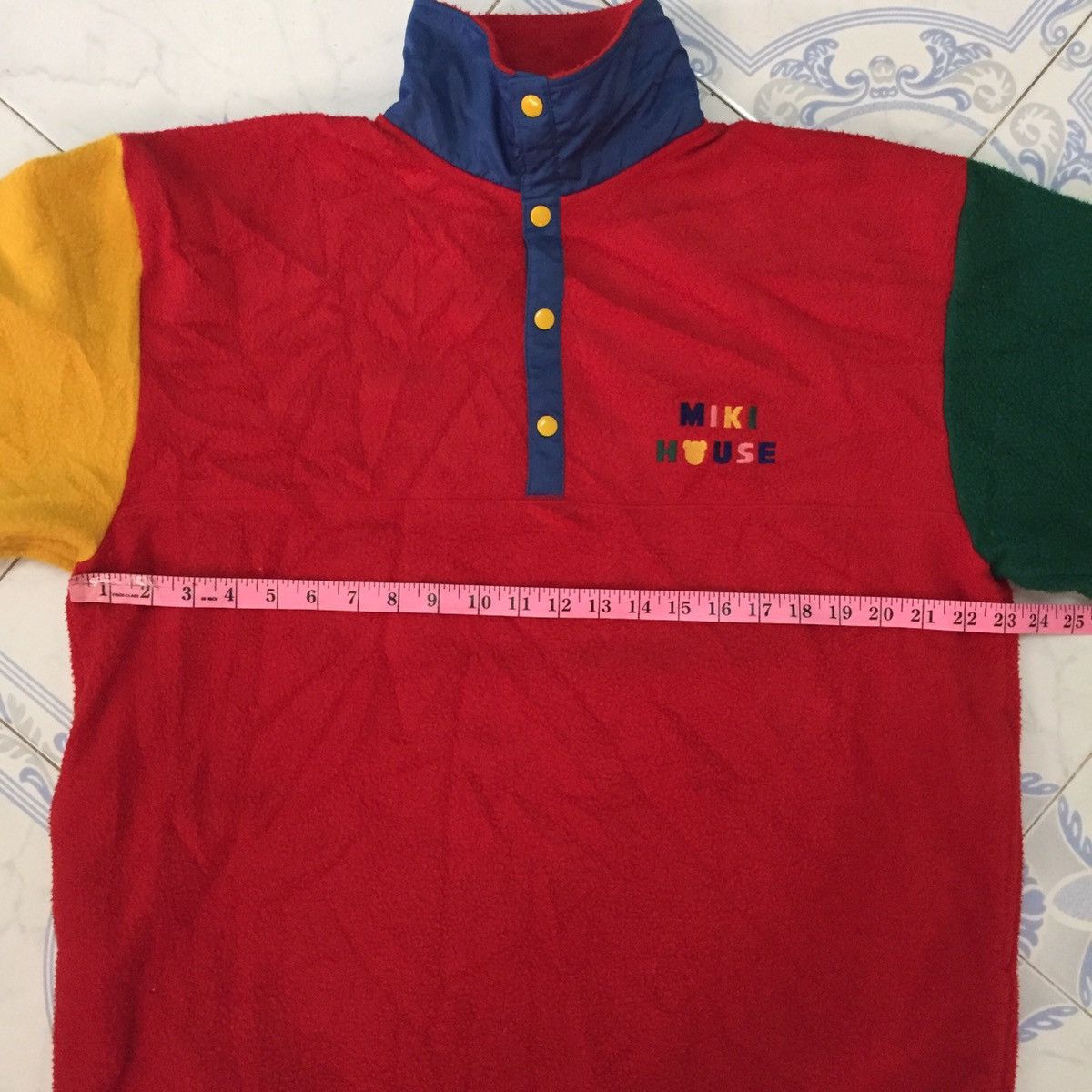 Colours × Japanese Brand Miki House Block Colour Fleece Sweater Made in Japan Size US L / EU 52-54 / 3 - 14 Thumbnail