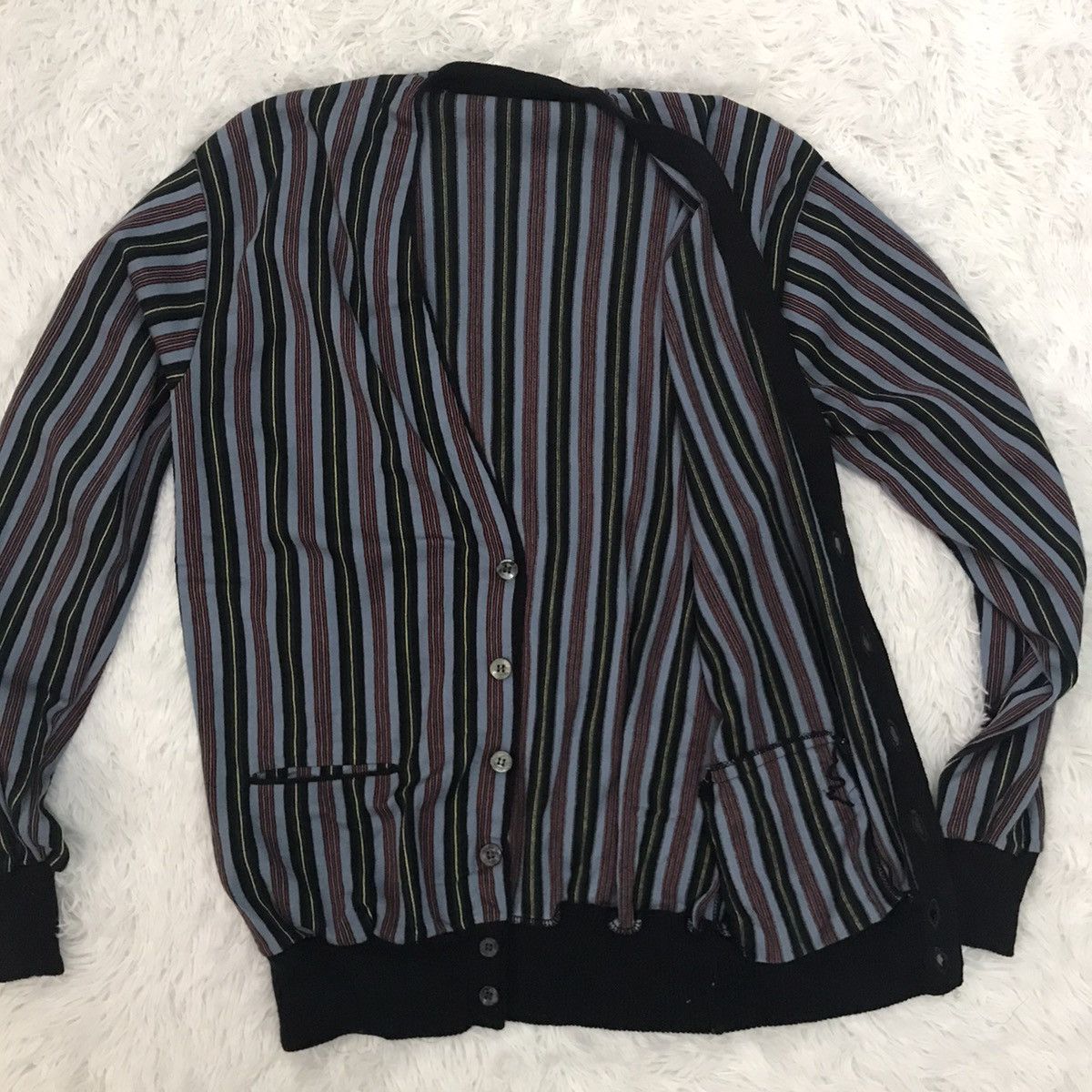 Japanese Brand Cardigan Colored Stripes Size US S / EU 44-46 / 1 - 11 Thumbnail