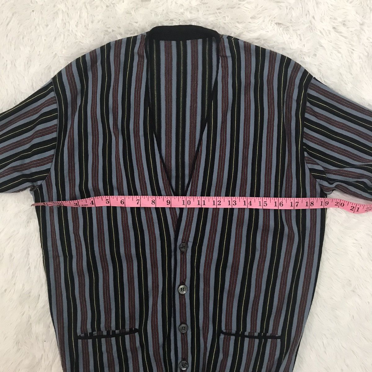 Japanese Brand Cardigan Colored Stripes Size US S / EU 44-46 / 1 - 15 Thumbnail