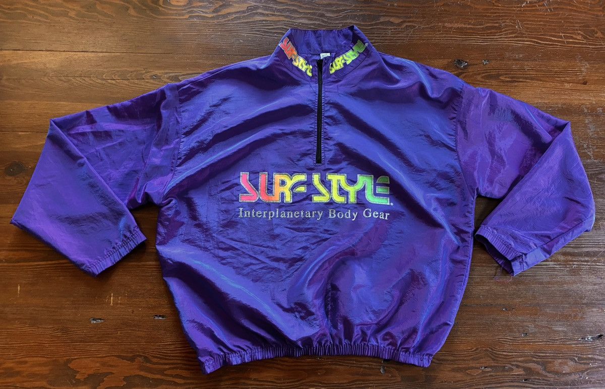 Vintage Vintage 90’s Surf Style Iridescent 1/2 Zip Windbreaker Size US XL / EU 56 / 4 - 2 Thumbnail