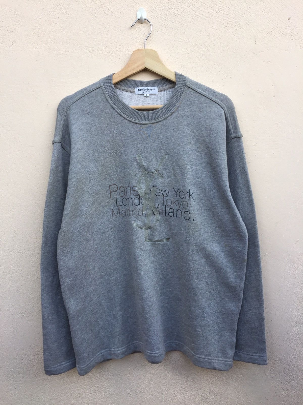 Yves Saint Laurent Vintage Yves Saint Laurent Pour Homme Sweatshirt Size US S / EU 44-46 / 1 - 1 Thumbnail