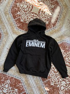 Hoodie Zip Jacket in Black worn by Eminem as seen in 56 NFL