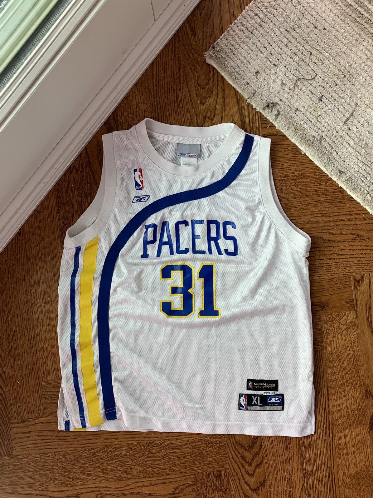 NBA Retro 1970s Reggie Miller Indiana Pacers Jersey Hardwood Size US S / EU 44-46 / 1 - 1 Thumbnail