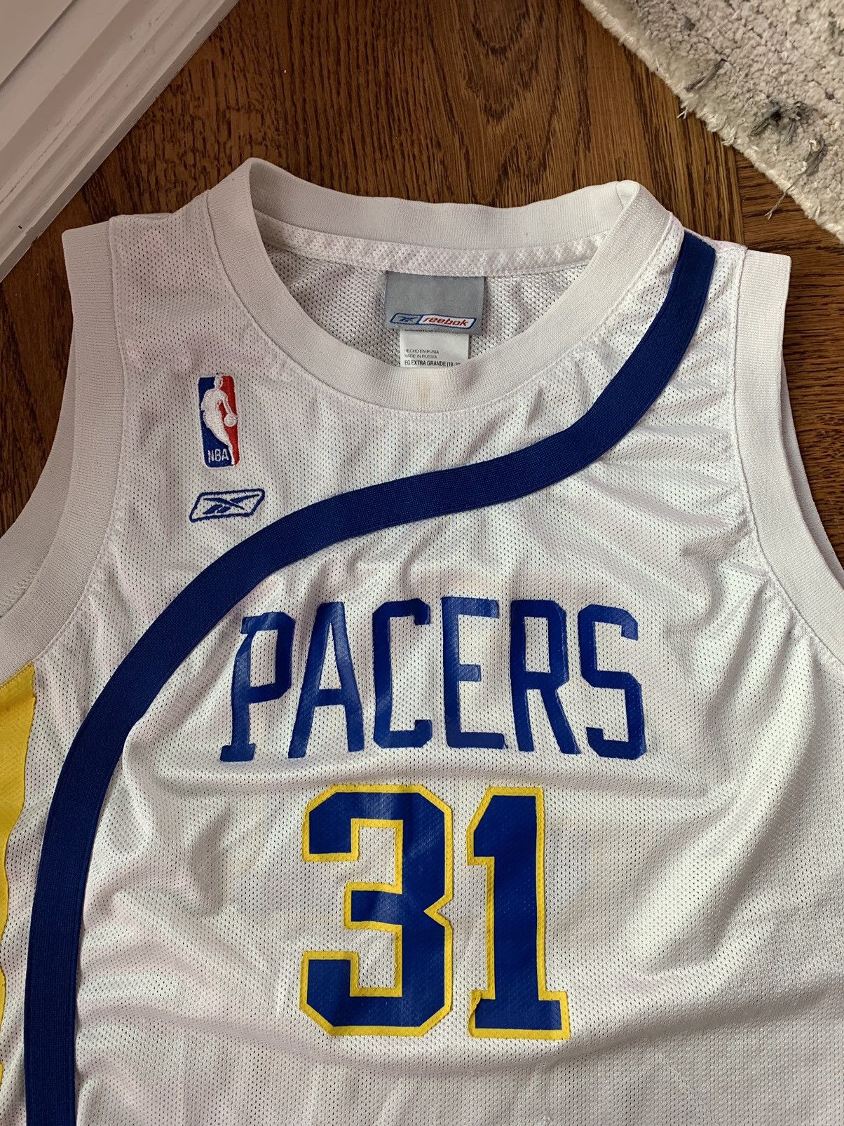 NBA Retro 1970s Reggie Miller Indiana Pacers Jersey Hardwood Size US S / EU 44-46 / 1 - 4 Thumbnail