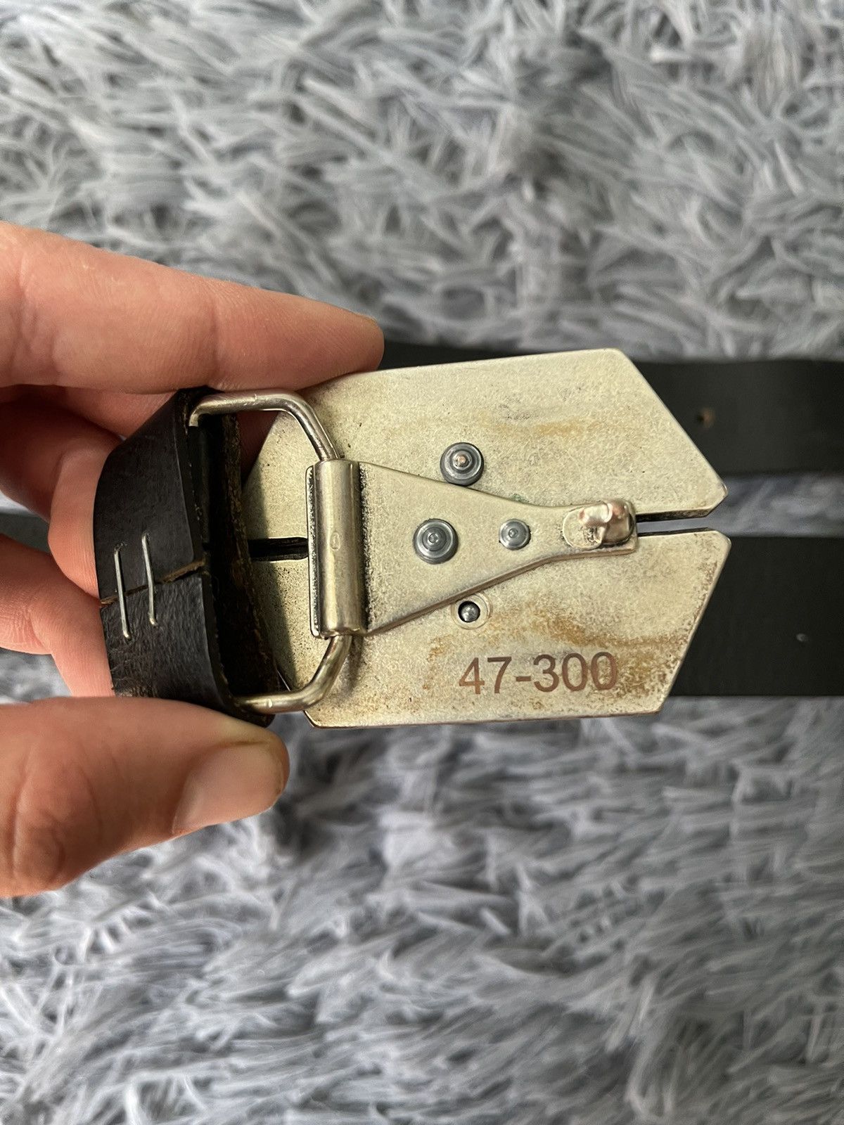 Japanese Brand × Vintage Joshi Jazawa Japanese avant garde real leather belt Size ONE SIZE - 4 Thumbnail