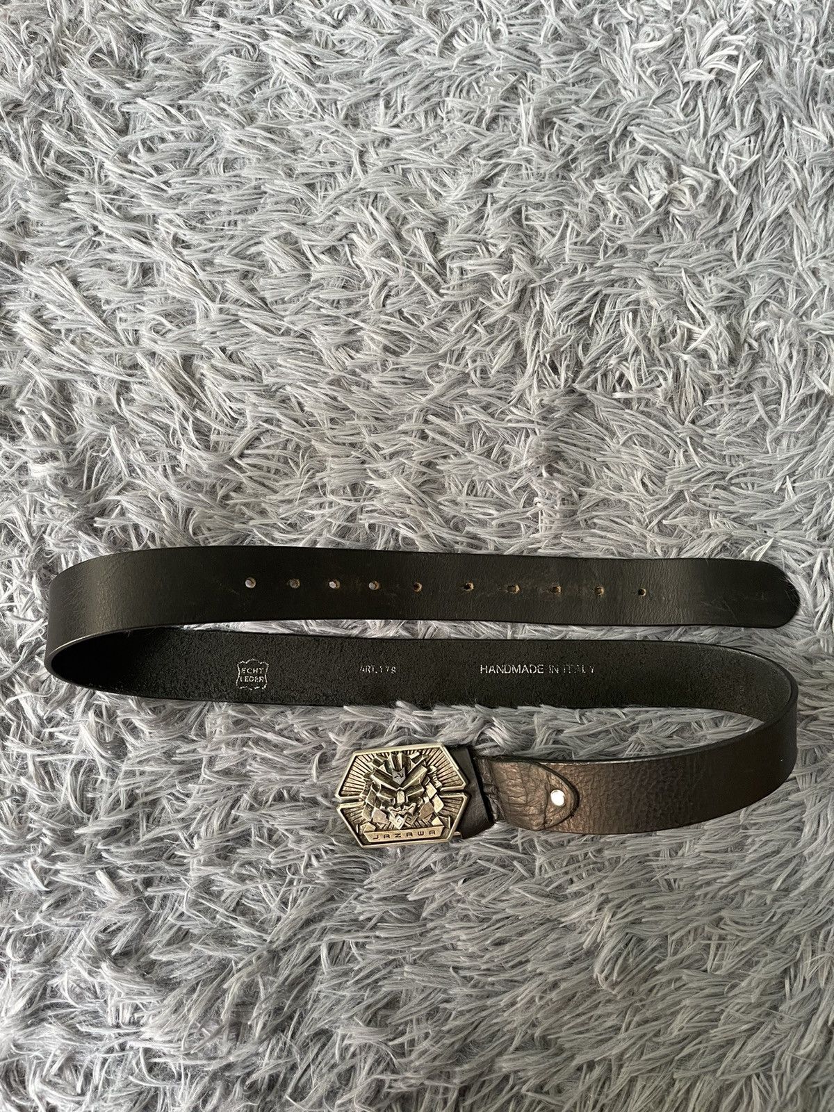 Japanese Brand × Vintage Joshi Jazawa Japanese avant garde real leather belt Size ONE SIZE - 1 Thumbnail