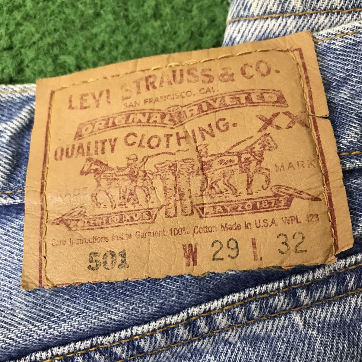 Levi's Vintage 80s Levis 501 Distressed Denim Jeans Size US 29 - 18 Thumbnail