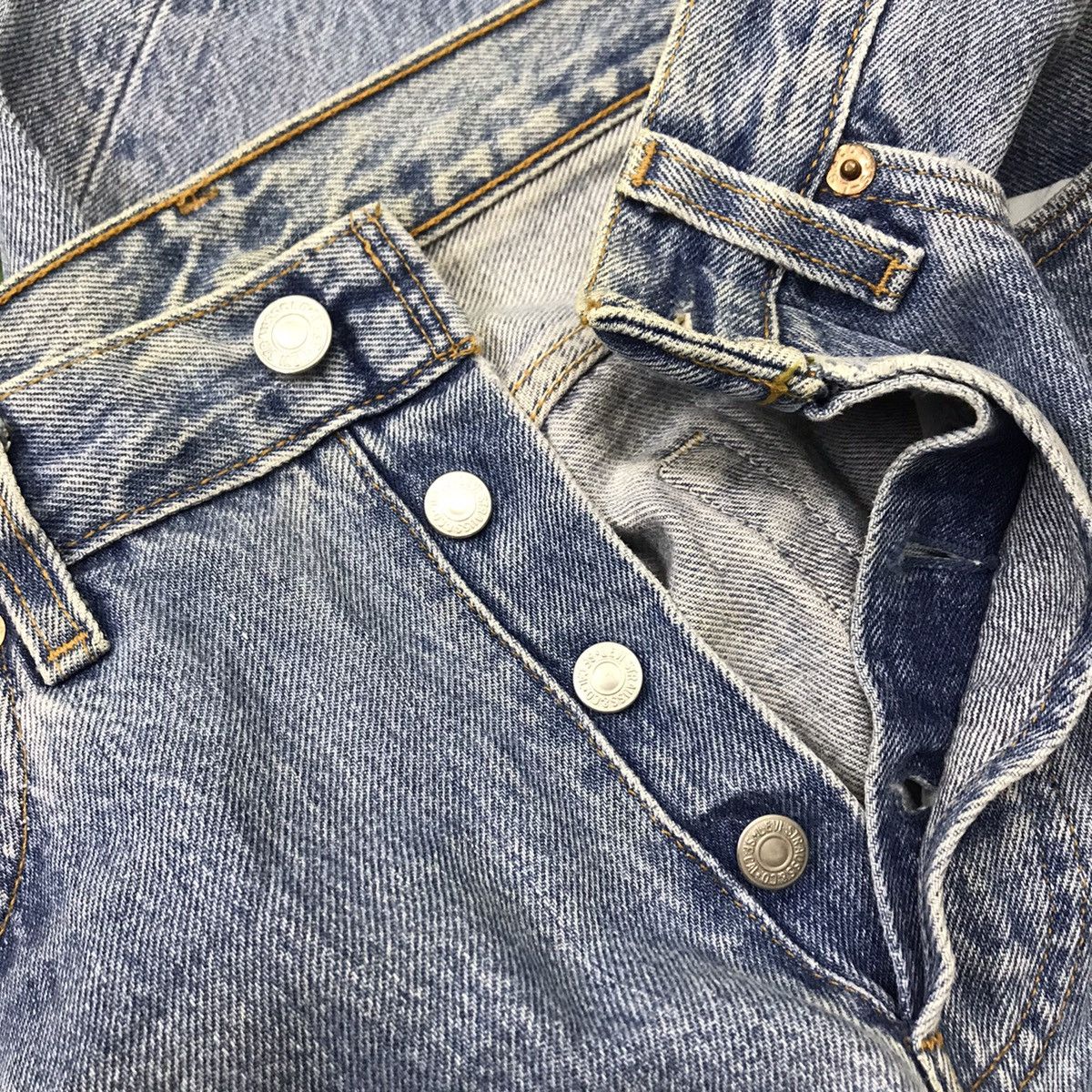 Levi's Vintage 80s Levis 501 Distressed Denim Jeans Size US 29 - 21 Thumbnail