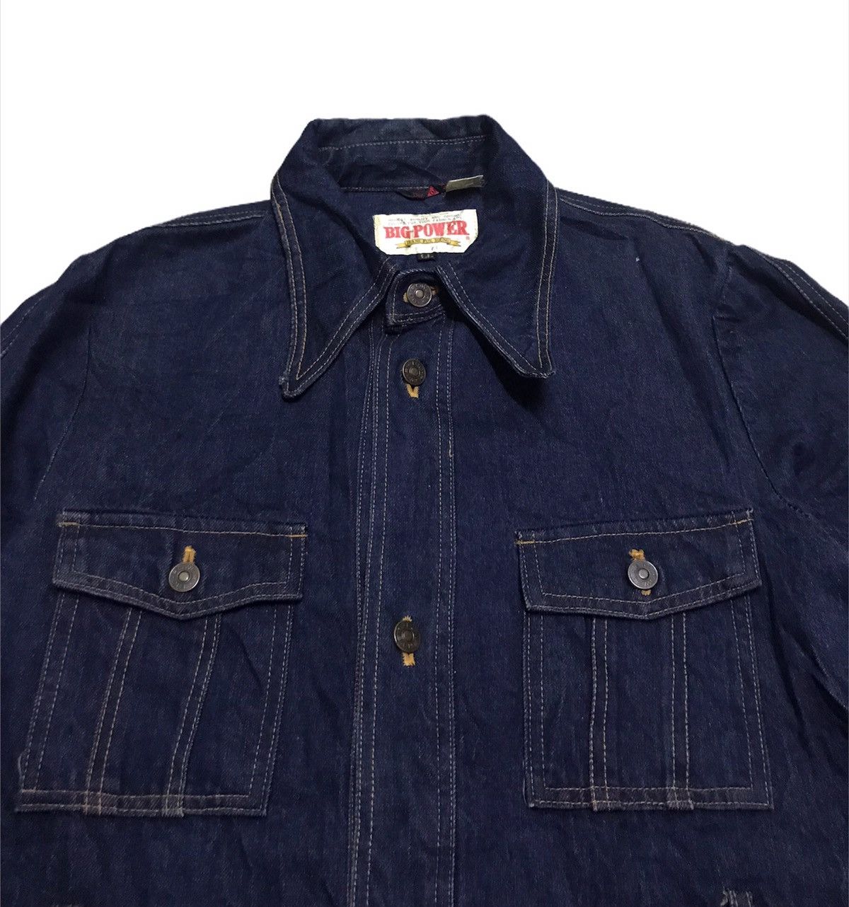 Vintage Vintage Big power denim jacket Size US L / EU 52-54 / 3 - 3 Thumbnail