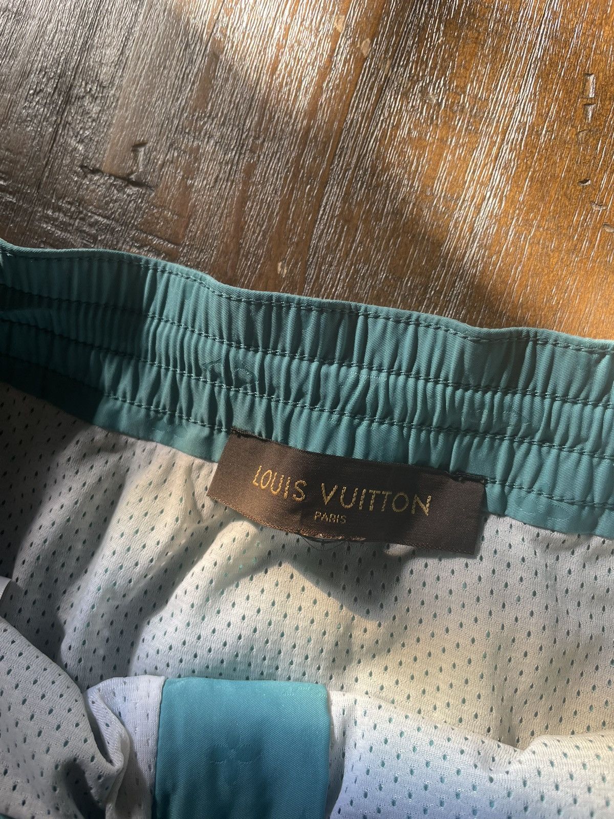 Louis Vuitton Kim Jones era LV mono swim trunks, teal/blue Size US 34 / EU 50 - 6 Thumbnail