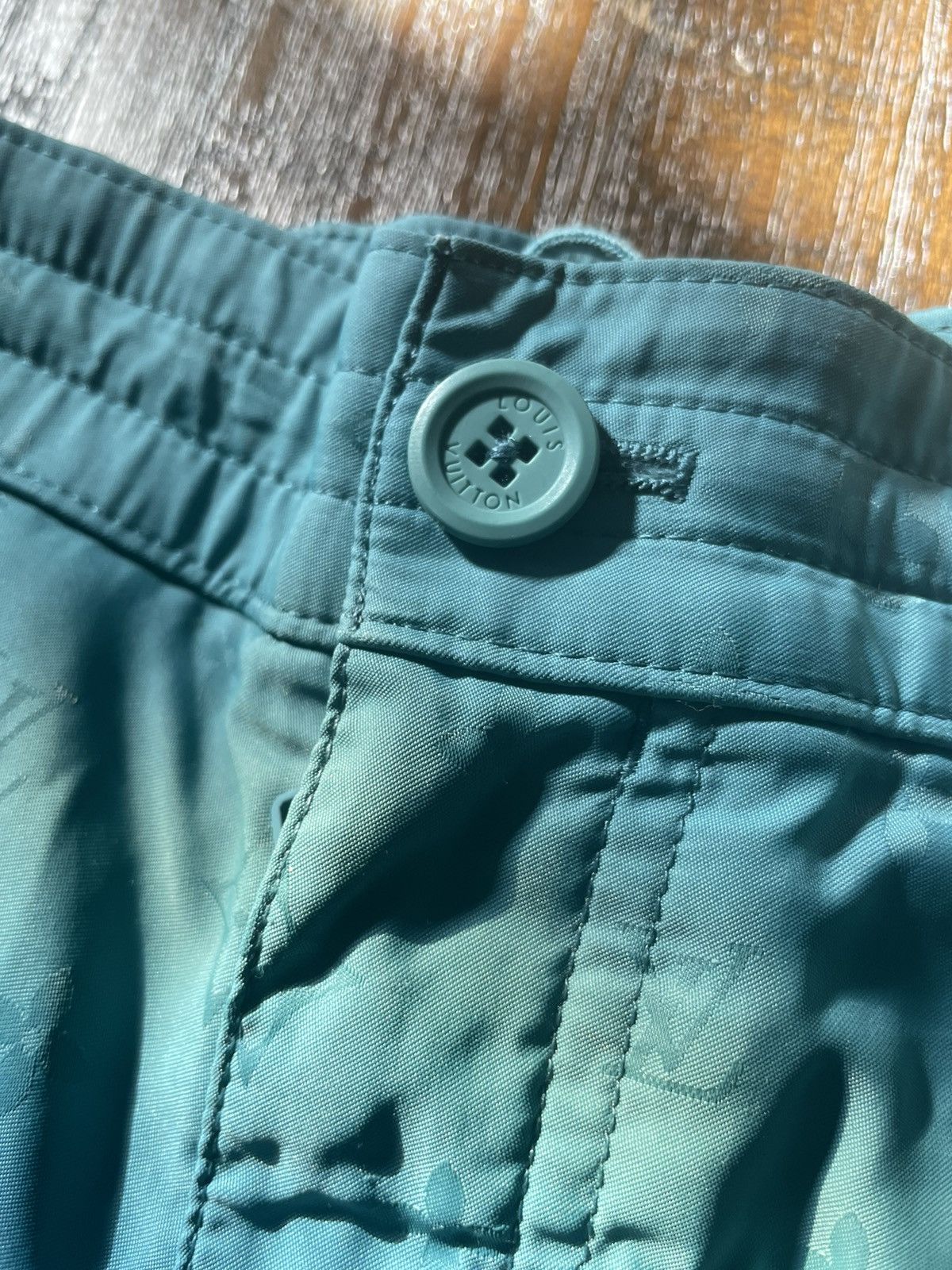 Louis Vuitton Kim Jones era LV mono swim trunks, teal/blue Size US 34 / EU 50 - 4 Thumbnail