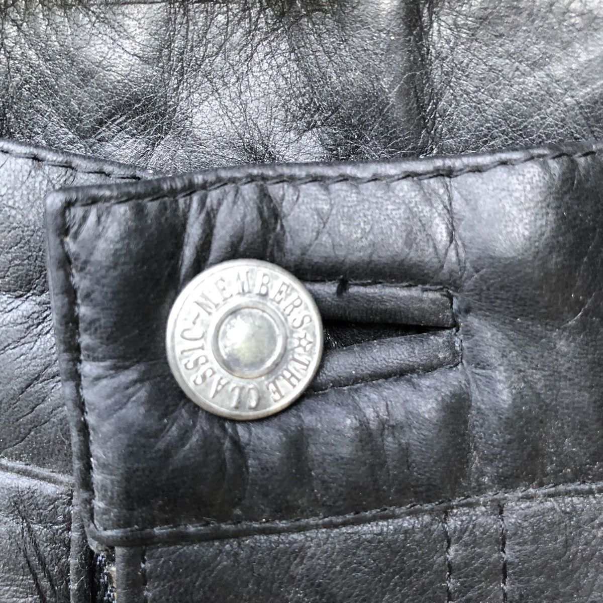 Genuine Leather 🫴🏻Vintage Wind Armor Leather Pants Jacket Size US 33 - 7 Thumbnail