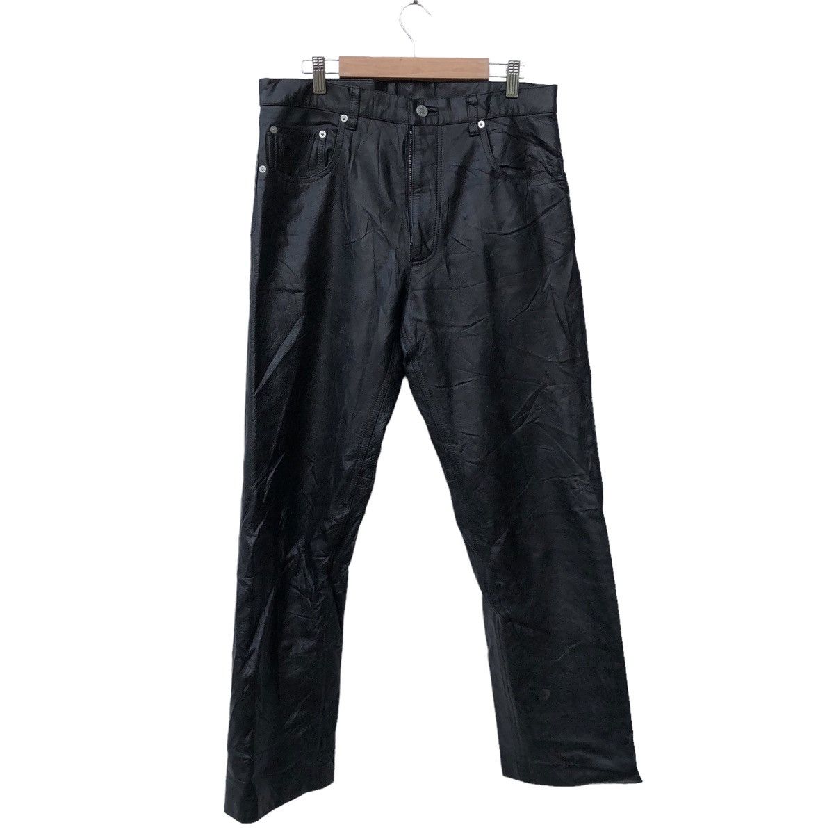 Genuine Leather 🫴🏻Vintage Wind Armor Leather Pants Jacket Size US 33 - 1 Thumbnail