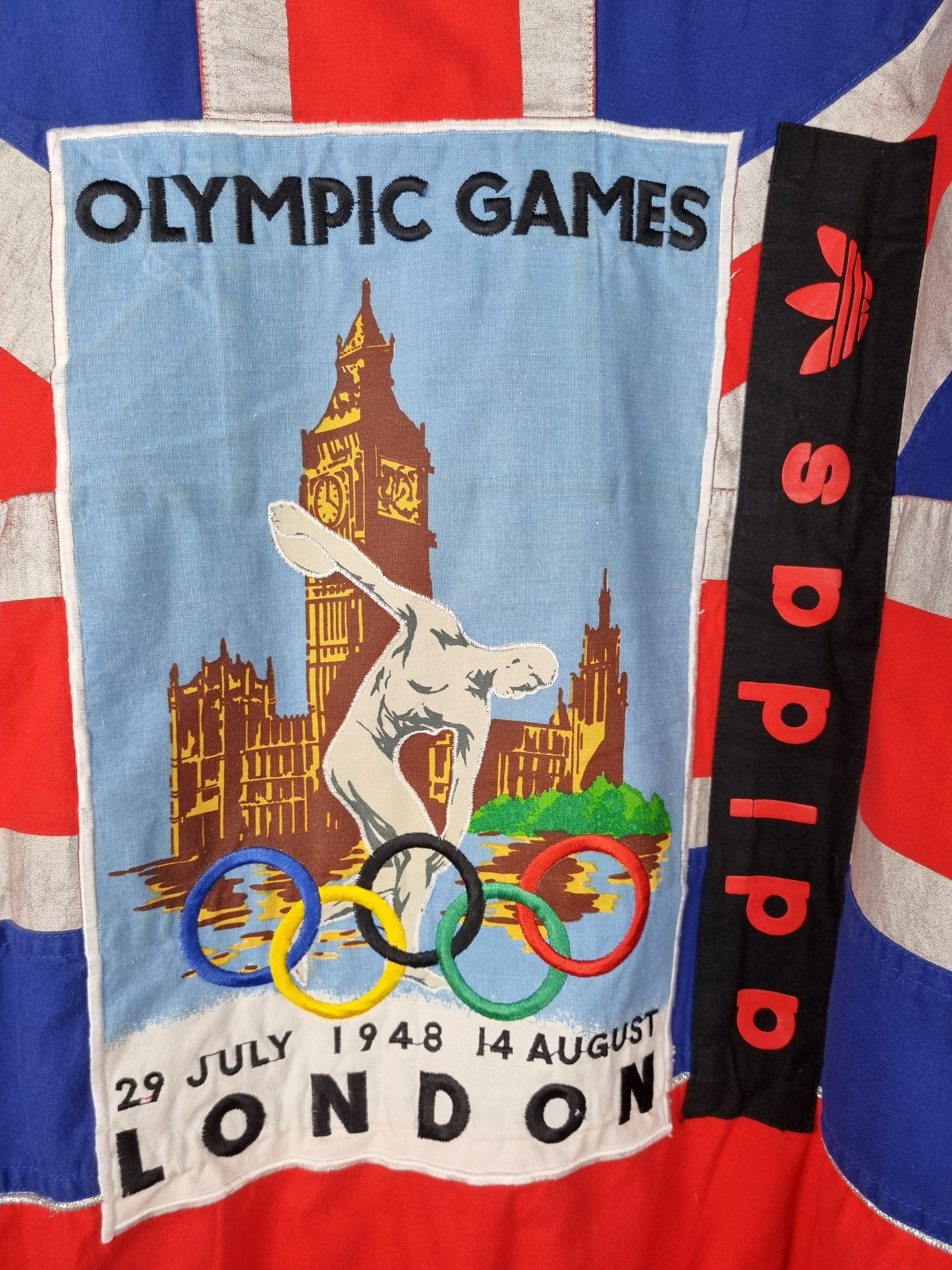 Adidas × Vintage 1948 Olympic Games of London ADIDAS TAKE OFF Sweatshirt Size US L / EU 52-54 / 3 - 3 Thumbnail