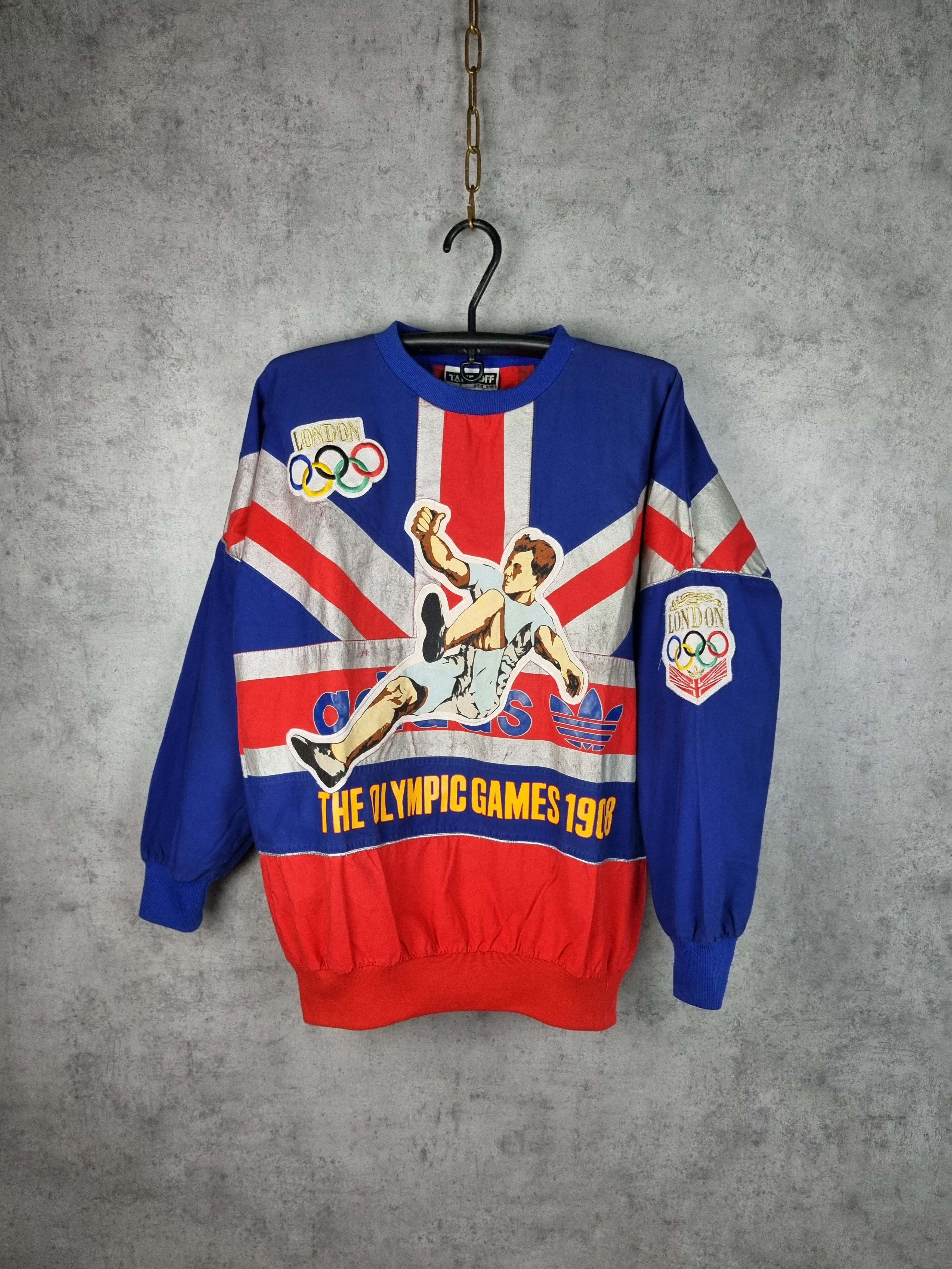 Adidas × Vintage 1948 Olympic Games of London ADIDAS TAKE OFF Sweatshirt Size US L / EU 52-54 / 3 - 5 Thumbnail