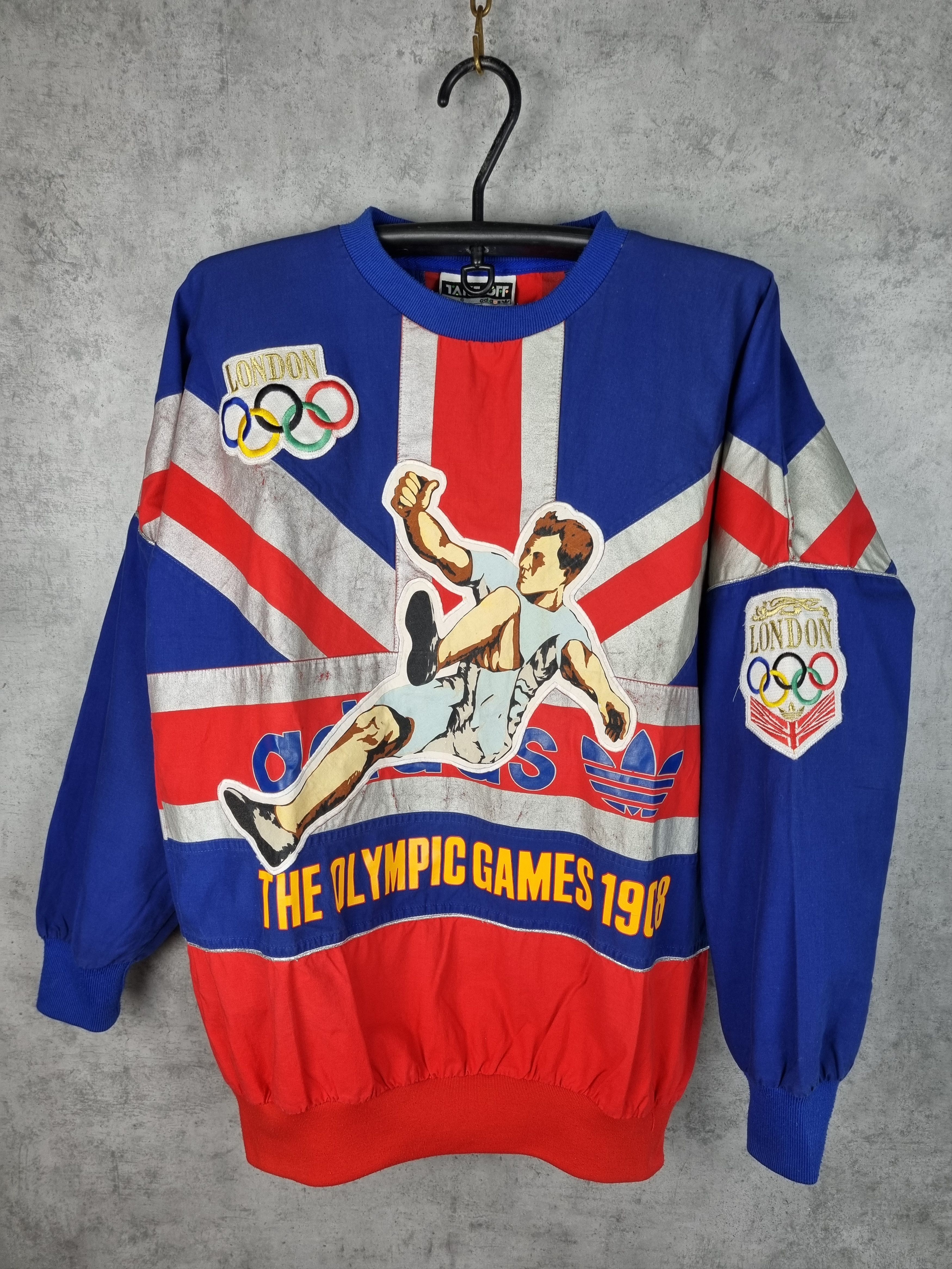 Adidas × Vintage 1948 Olympic Games of London ADIDAS TAKE OFF Sweatshirt Size US L / EU 52-54 / 3 - 1 Thumbnail