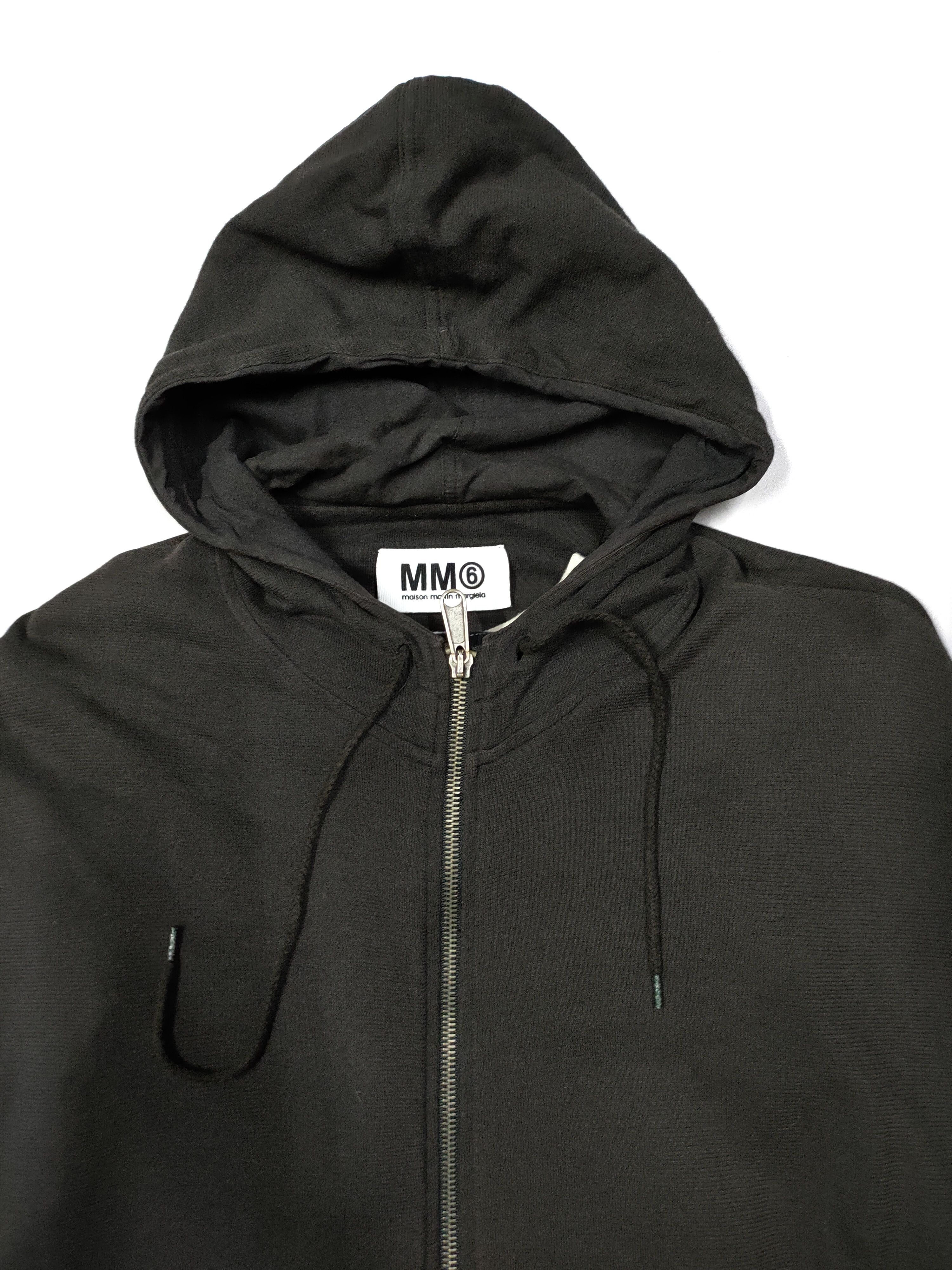 Designer MM6 SLEEVELESS LONG ZIPPER HOODIE Size US L / EU 52-54 / 3 - 4 Thumbnail