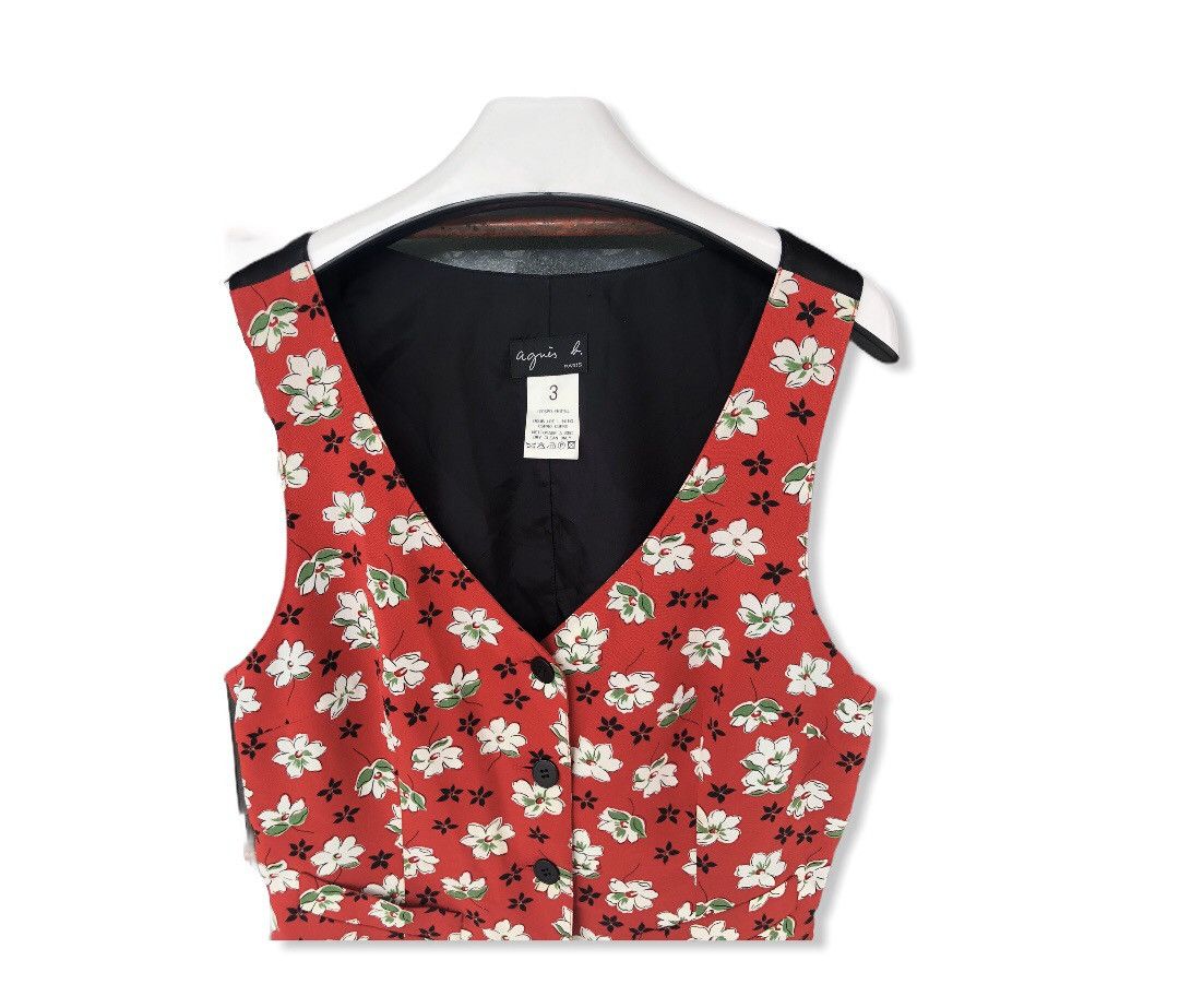 agnes b. Agnes b. Overprint Flower Vest Size US S / EU 44-46 / 1 - 2 Thumbnail