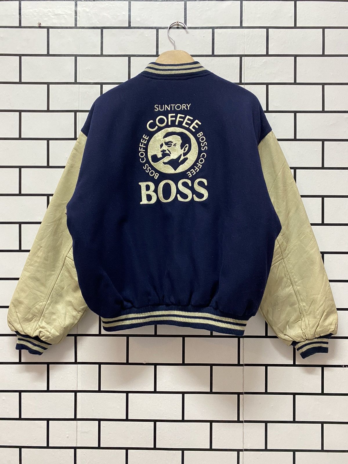 Japanese Brand × Vintage Vintage Suntory Boss Coffee Varsity
