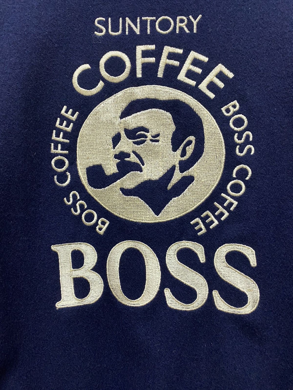 Japanese Brand Vintage Suntory Coffee Bos Japan Leather Wool Varisty Jacket Size US L / EU 52-54 / 3 - 5 Thumbnail