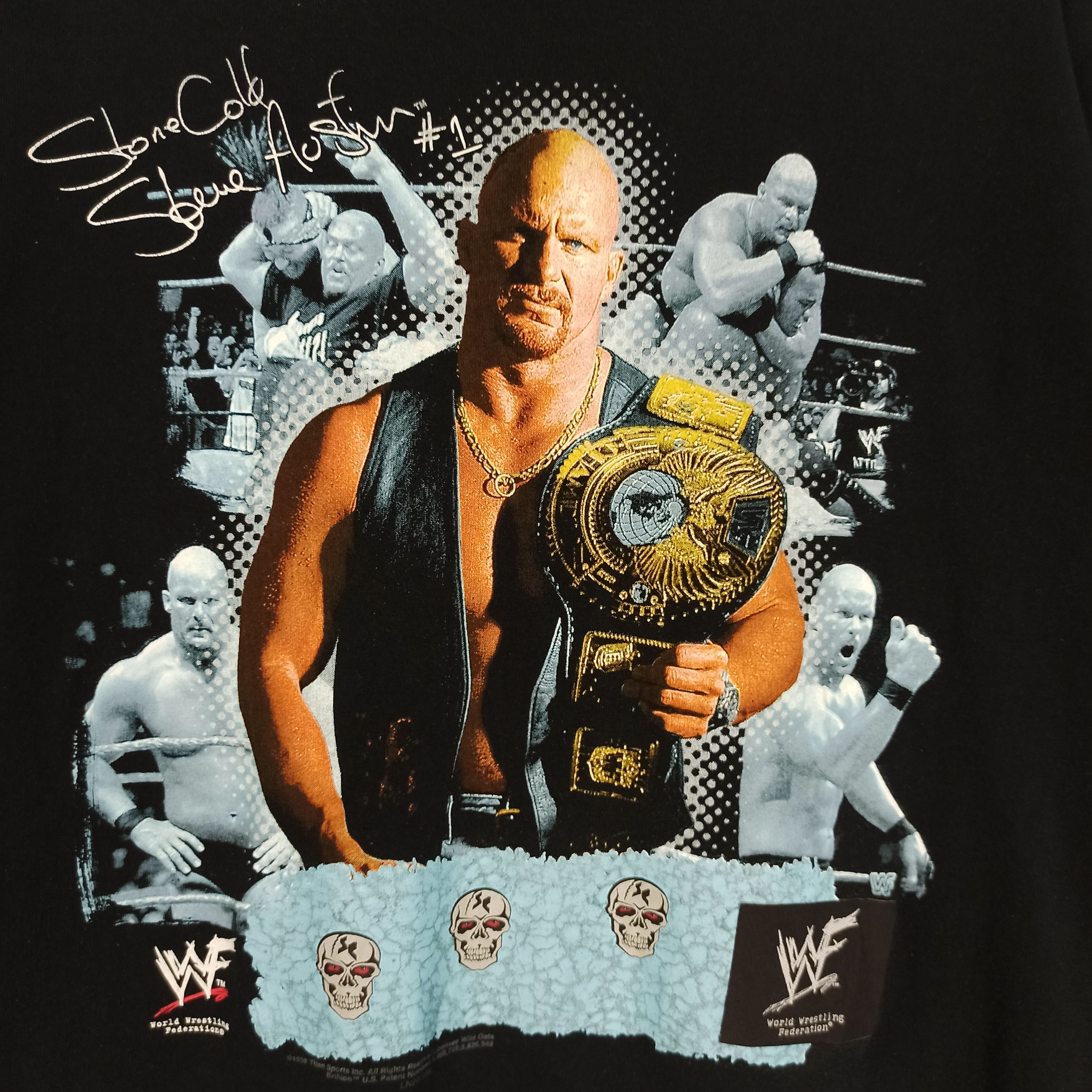 Vintage Vintage 90s Stone Cold WWF Wrestling Tee Size US M / EU 48-50 / 2 - 2 Thumbnail