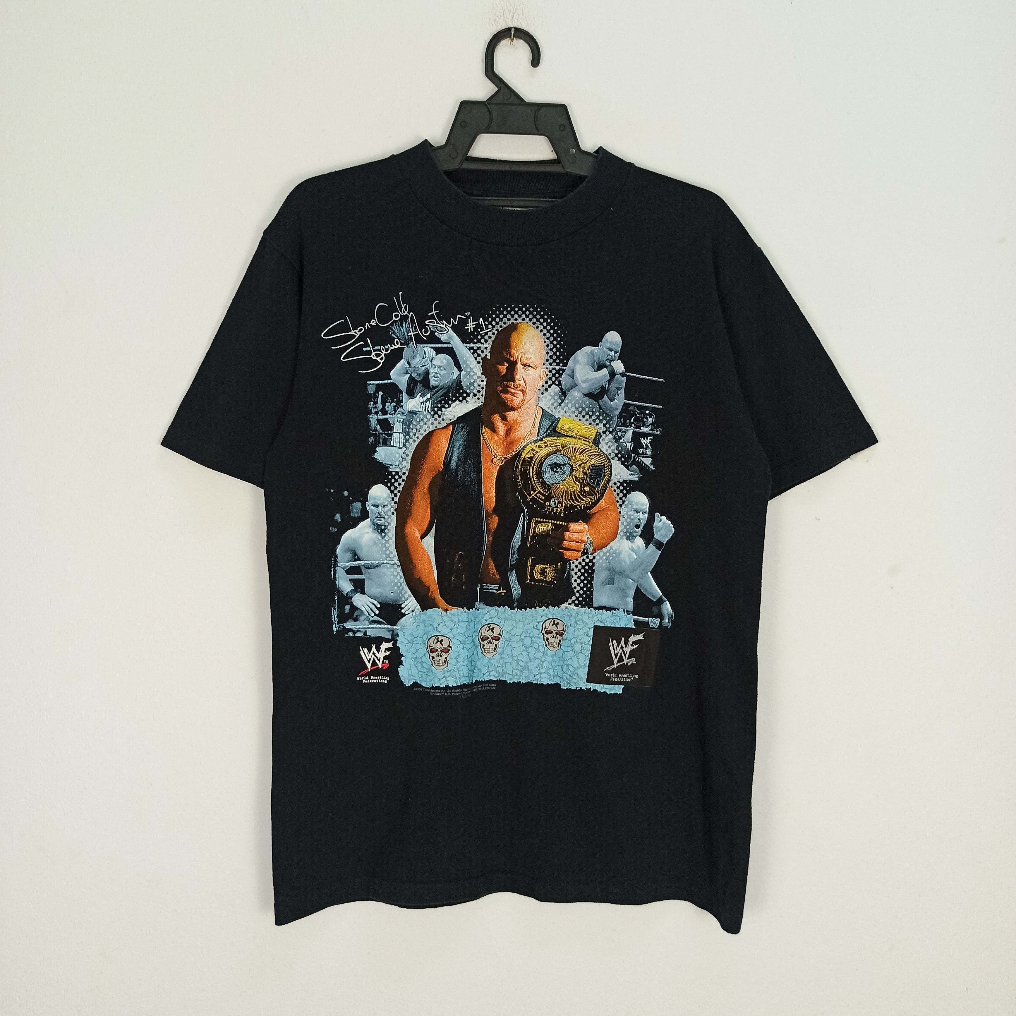 Vintage Vintage 90s Stone Cold WWF Wrestling Tee Size US M / EU 48-50 / 2 - 1 Thumbnail