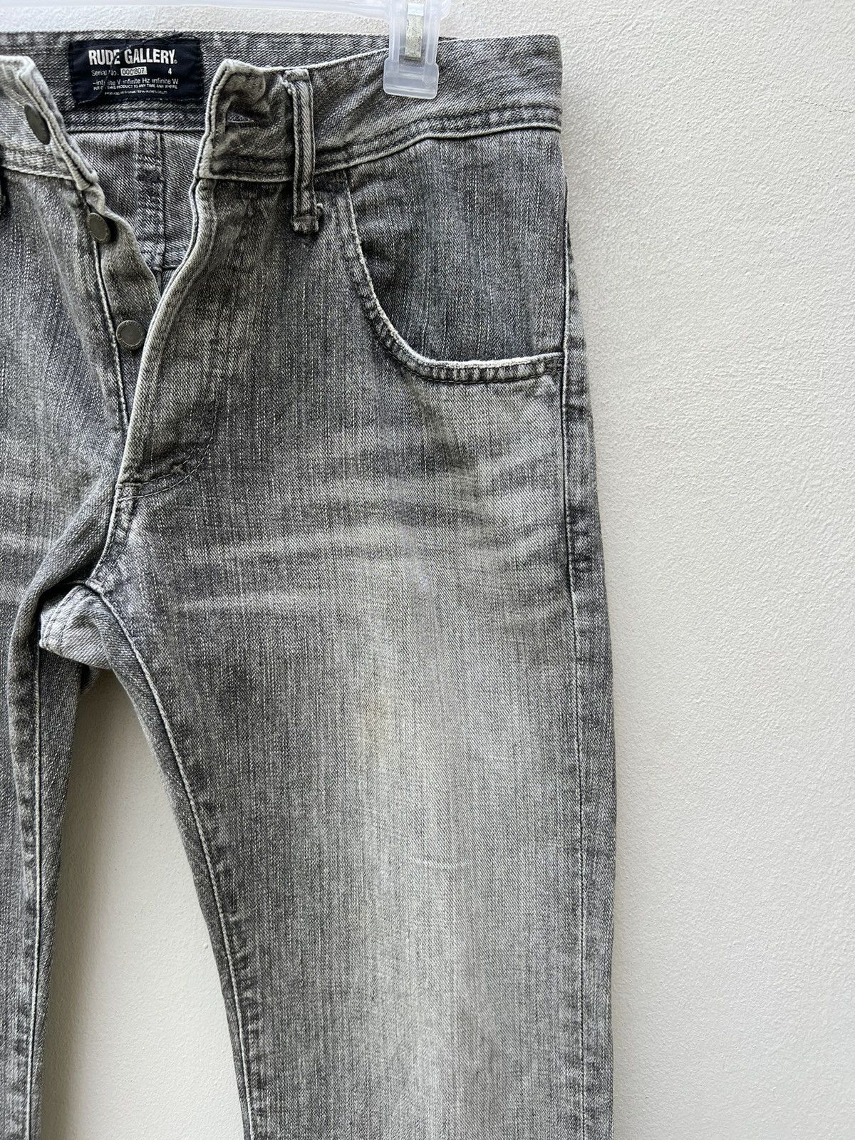 RUDE GALLERY Vintage Rude Gallery Japan Faded Black Denim Flare Jeans Size US 32 / EU 48 - 11 Thumbnail