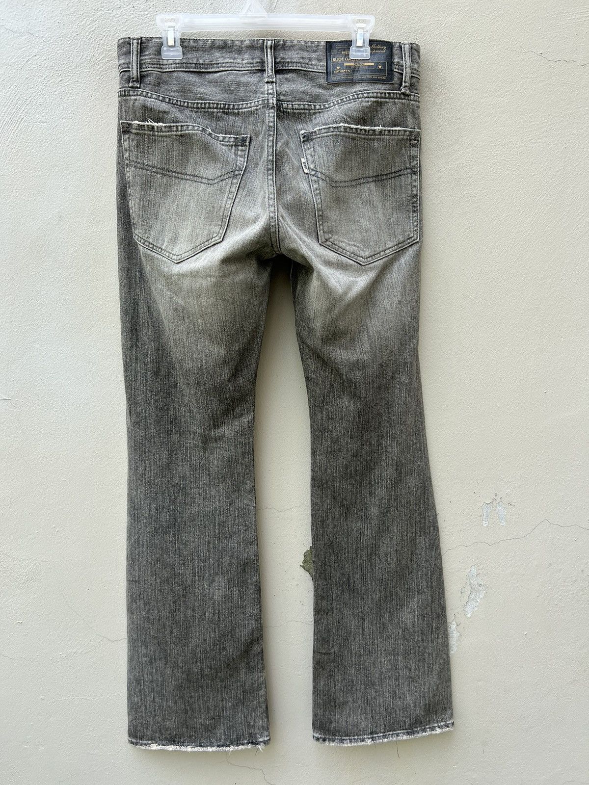 RUDE GALLERY Vintage Rude Gallery Japan Faded Black Denim Flare Jeans Size US 32 / EU 48 - 15 Thumbnail
