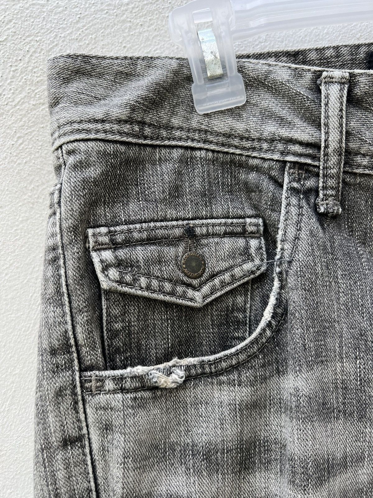 RUDE GALLERY Vintage Rude Gallery Japan Faded Black Denim Flare Jeans Size US 32 / EU 48 - 8 Thumbnail