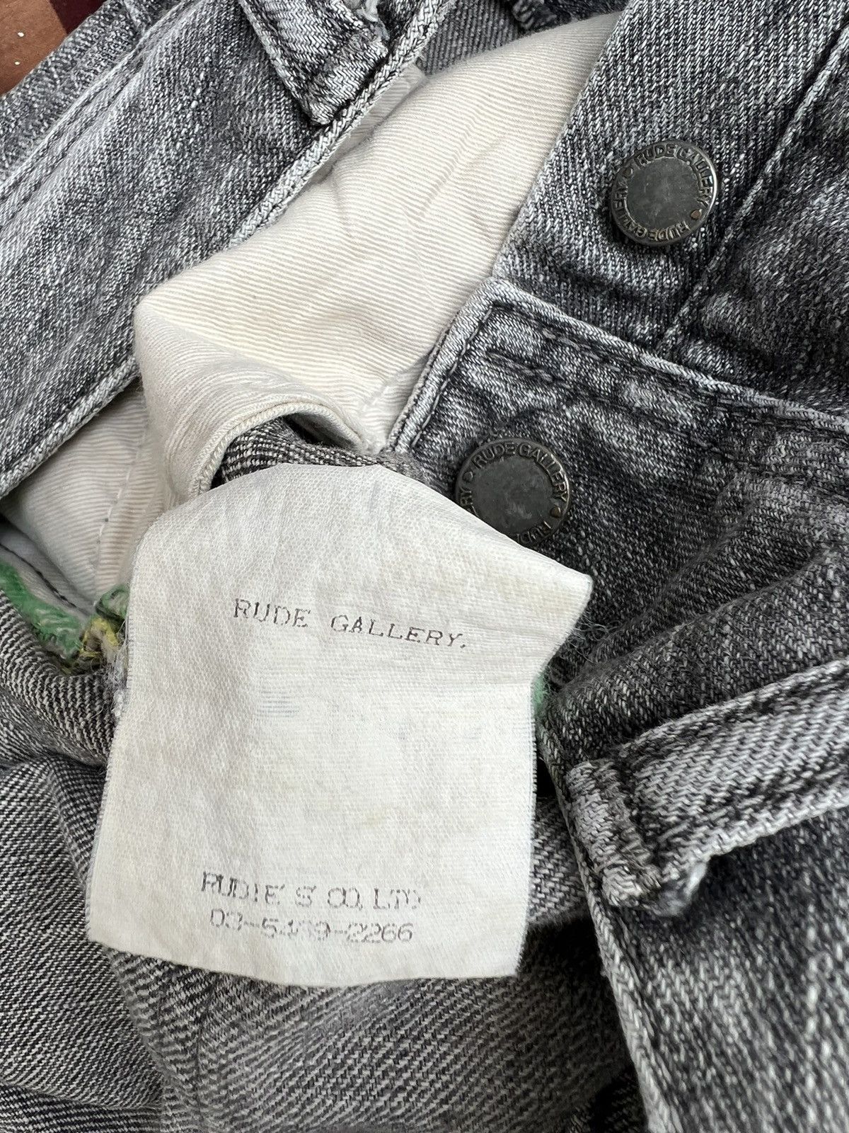 RUDE GALLERY Vintage Rude Gallery Japan Faded Black Denim Flare Jeans Size US 32 / EU 48 - 25 Thumbnail
