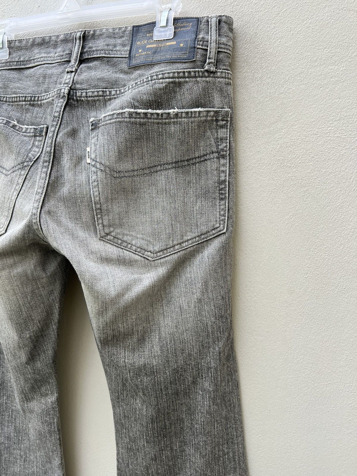 RUDE GALLERY Vintage Rude Gallery Japan Faded Black Denim Flare Jeans Size US 32 / EU 48 - 19 Thumbnail