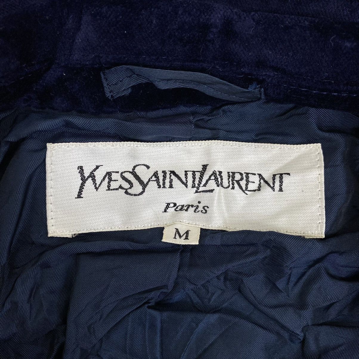 Vintage × Yves Saint Laurent Vintage 90s YVES SAINT LAURENT Ysl Italy Plain Navy Coat Size US M / EU 48-50 / 2 - 4 Thumbnail