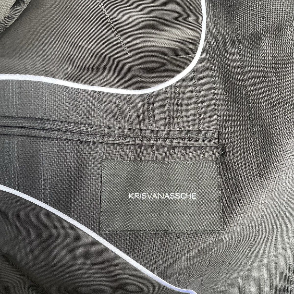 Kris Van Assche Kris van Assche Grey Pinstripe Silk Blazer Jacket Size 52R - 7 Thumbnail