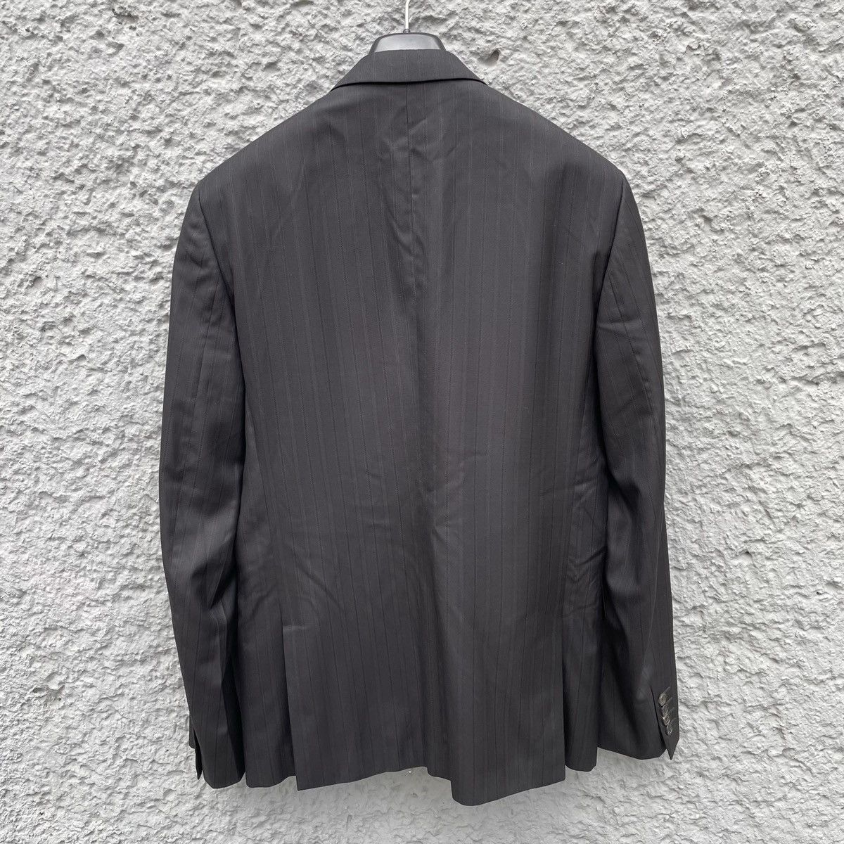 Kris Van Assche Kris van Assche Grey Pinstripe Silk Blazer Jacket Size 52R - 2 Thumbnail