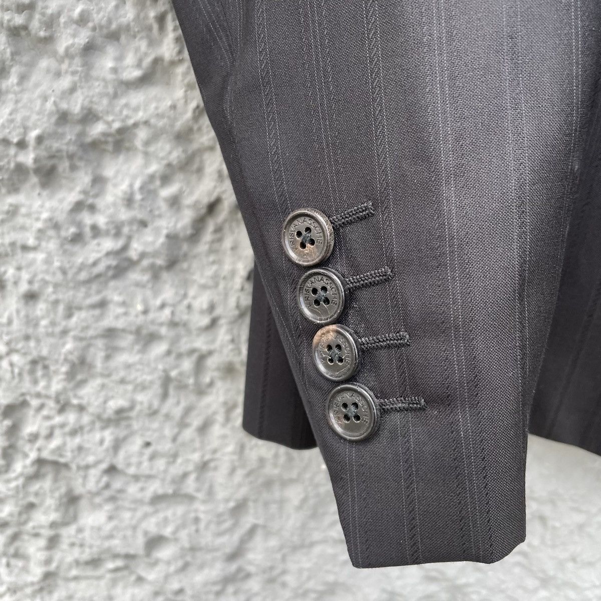 Kris Van Assche Kris van Assche Grey Pinstripe Silk Blazer Jacket Size 52R - 5 Thumbnail