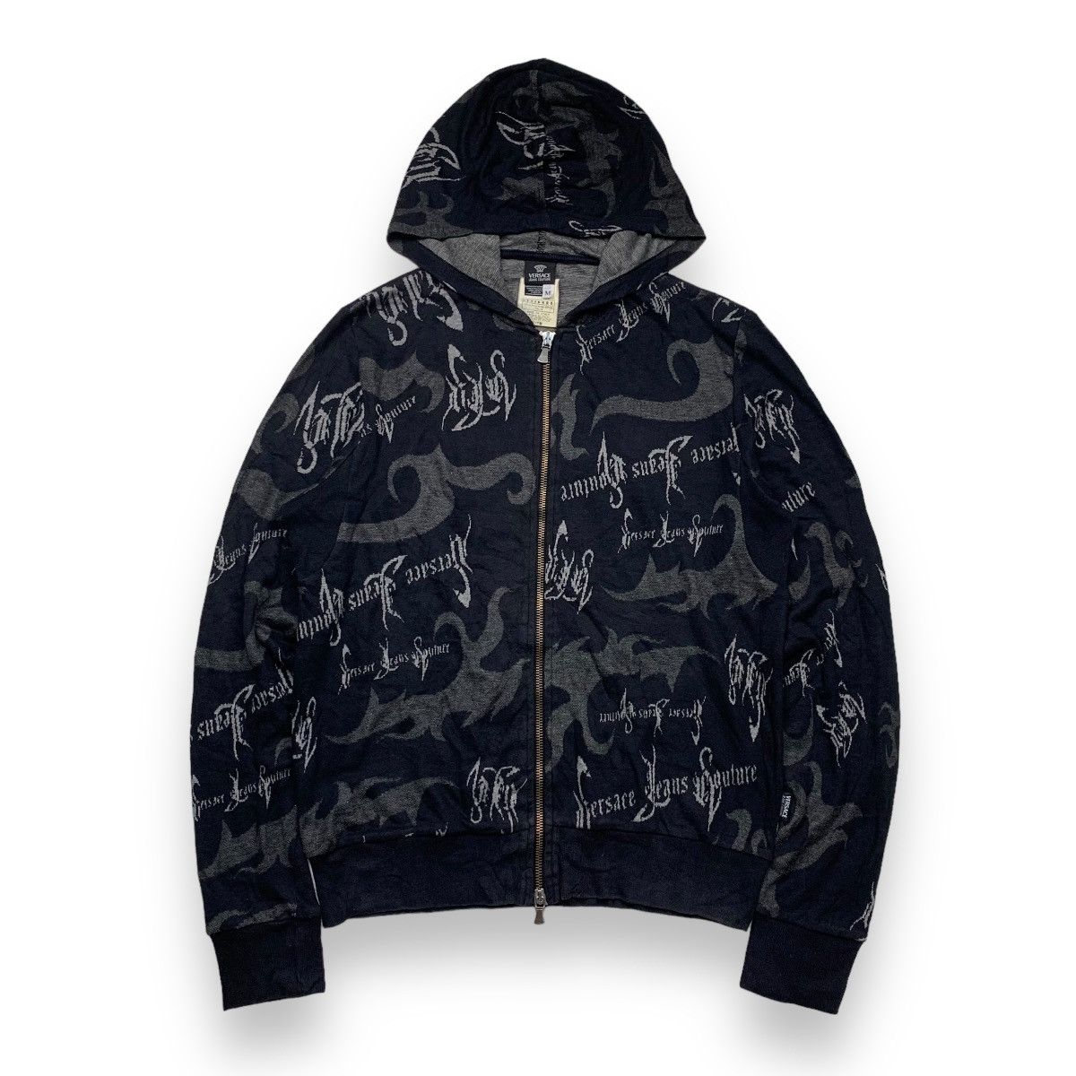 Versace vintage versace couture gothic tattoo Zip up sweater Size US M / EU 48-50 / 2 - 1 Thumbnail