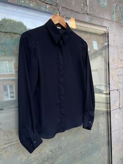 Louis Vuitton black long sleeve uniform button down dress shirt