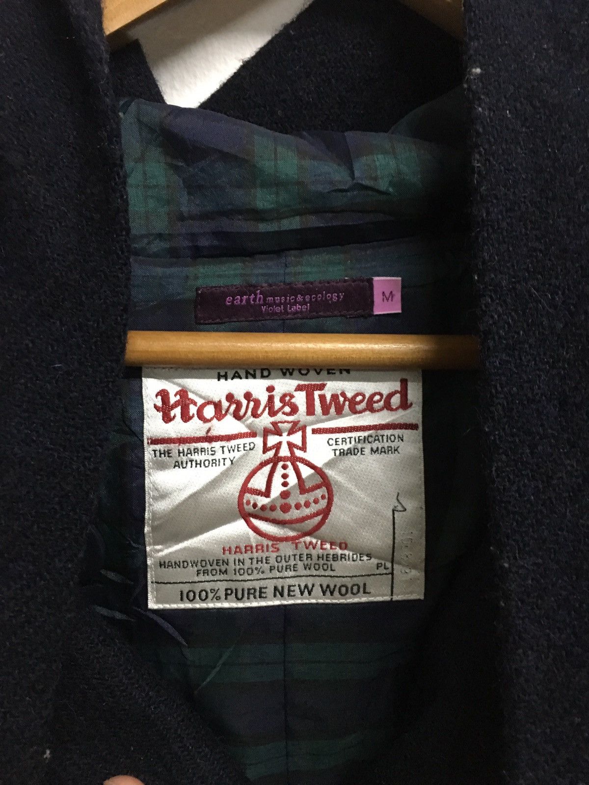 Harris Tweed navy wool hoodie Size US M / EU 48-50 / 2 - 3 Thumbnail