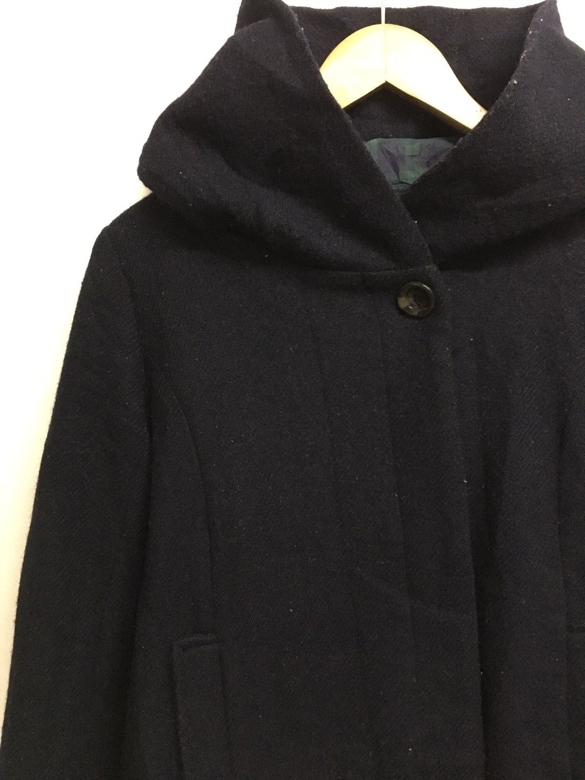 Harris Tweed navy wool hoodie Size US M / EU 48-50 / 2 - 1 Thumbnail
