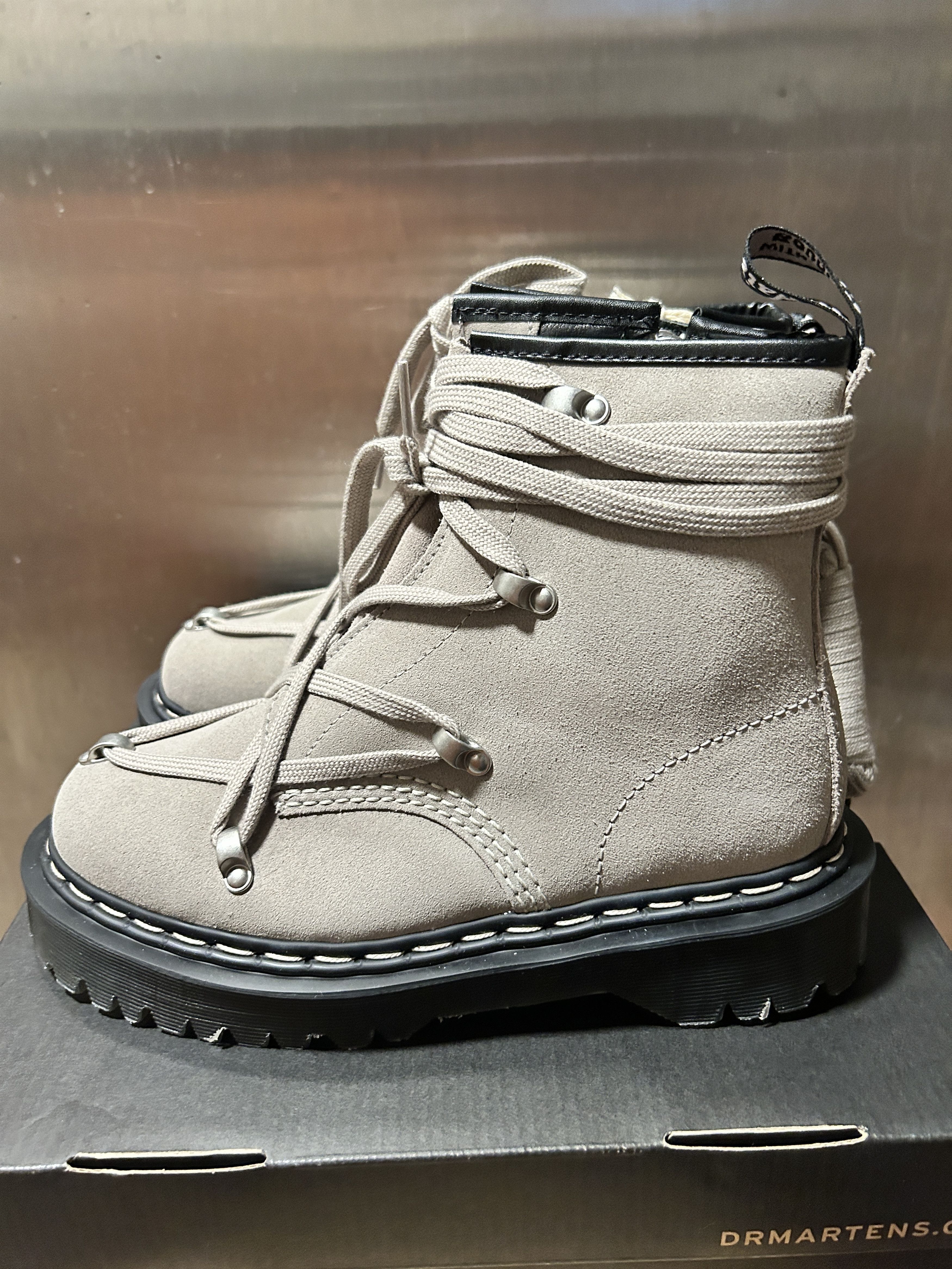 Dr. Martens × Rick Owens Taupe 1460 Bex Boots Size US 6 / EU 39 - 2 Thumbnail