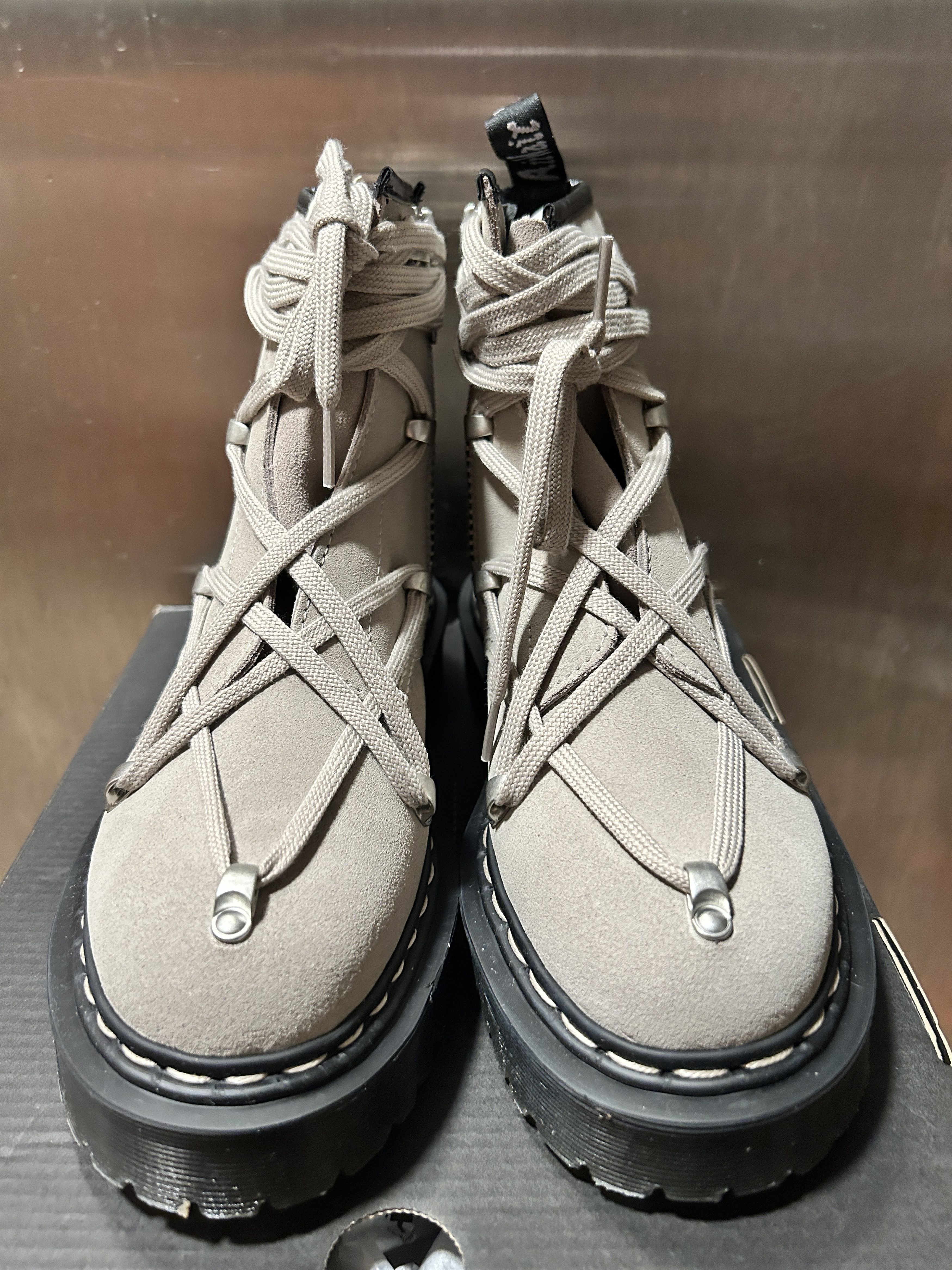 Dr. Martens × Rick Owens Taupe 1460 Bex Boots Size US 6 / EU 39 - 5 Thumbnail