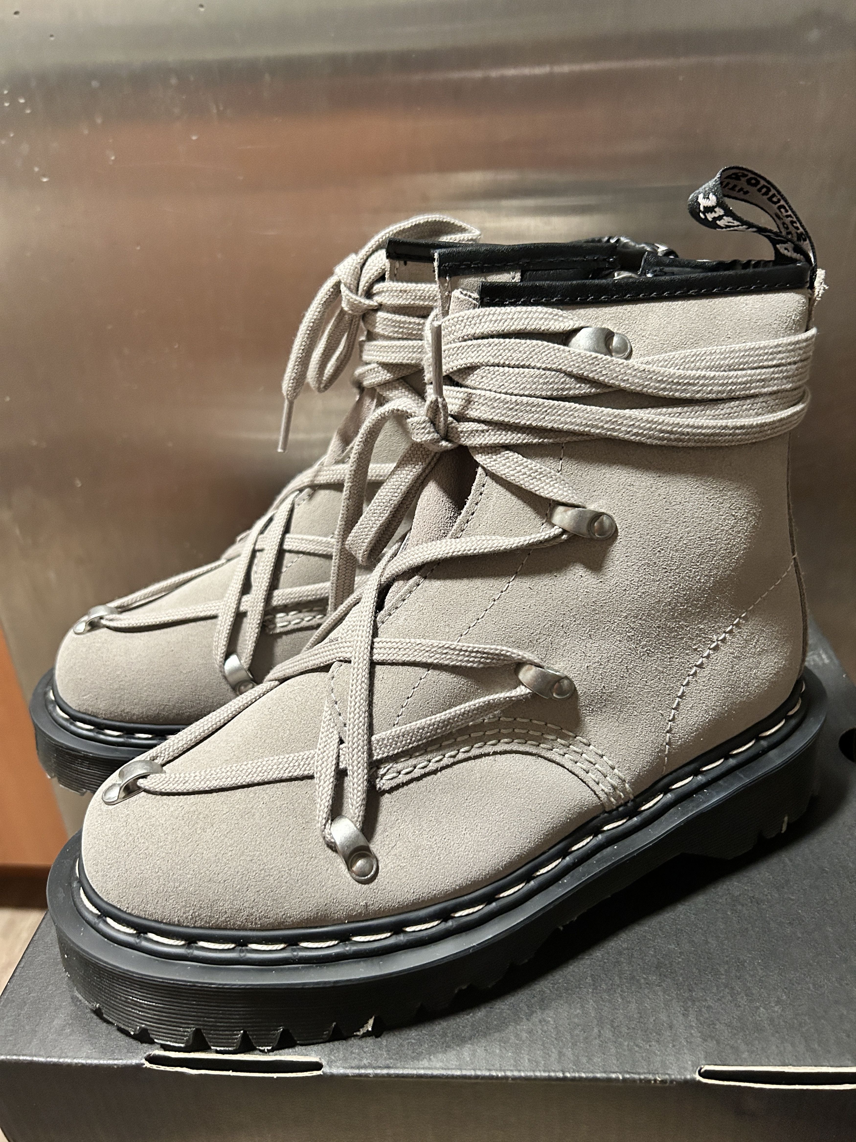 Dr. Martens × Rick Owens Taupe 1460 Bex Boots Size US 6 / EU 39 - 3 Thumbnail