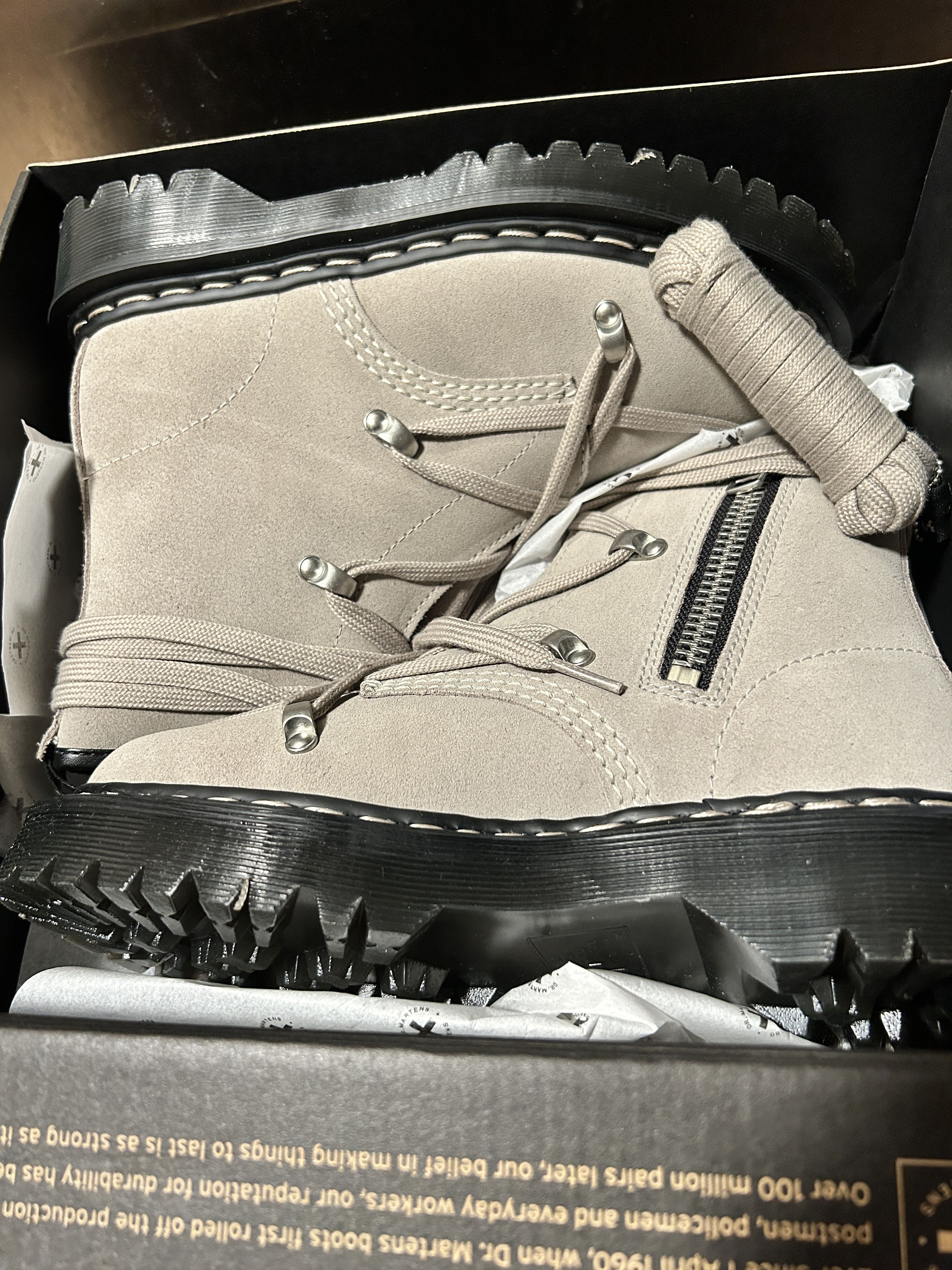 Dr. Martens × Rick Owens Taupe 1460 Bex Boots Size US 6 / EU 39 - 7 Thumbnail