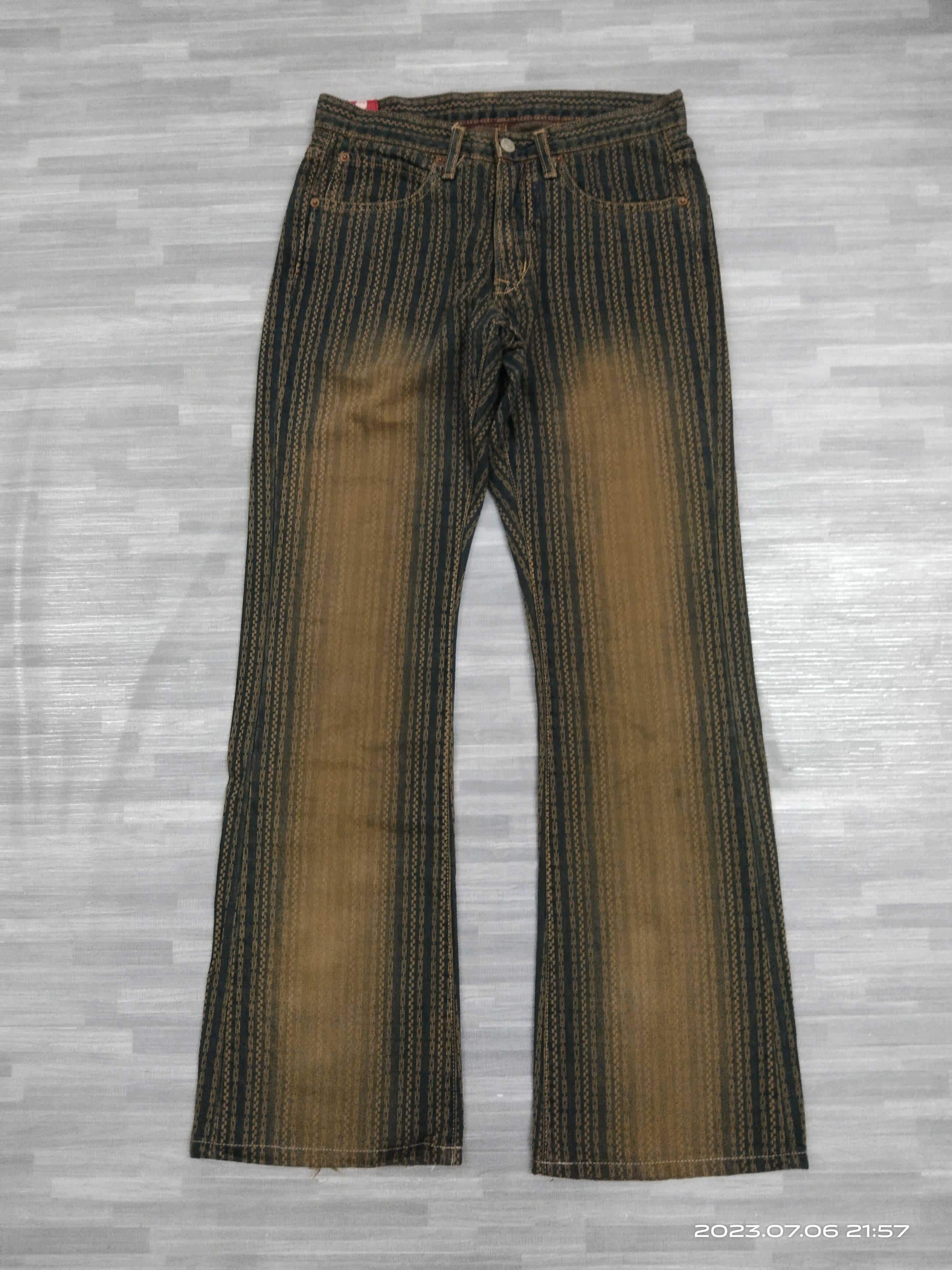 Japanese Brand FLARE SICK RUSTY BLUE WAY🇯🇵DENIM PANTS Size US 28 / EU 44 - 2 Thumbnail
