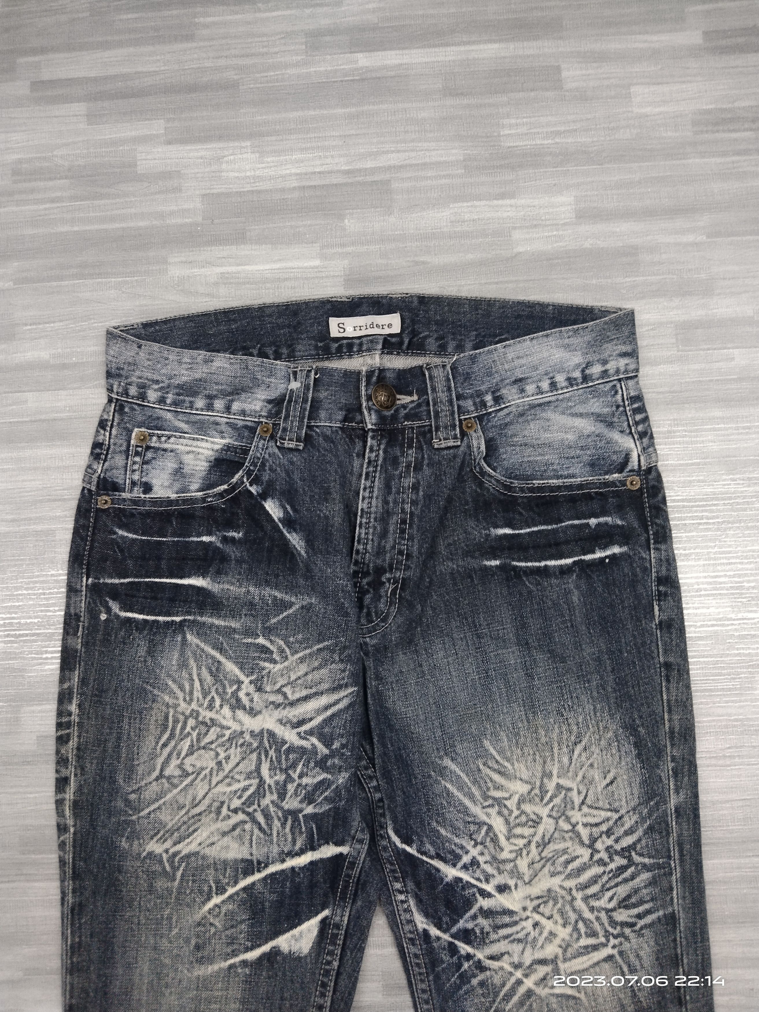 Japanese Brand FLARE SICK ELECTRIC SHOCKING DENIM PANTS Size US 29 - 4 Thumbnail