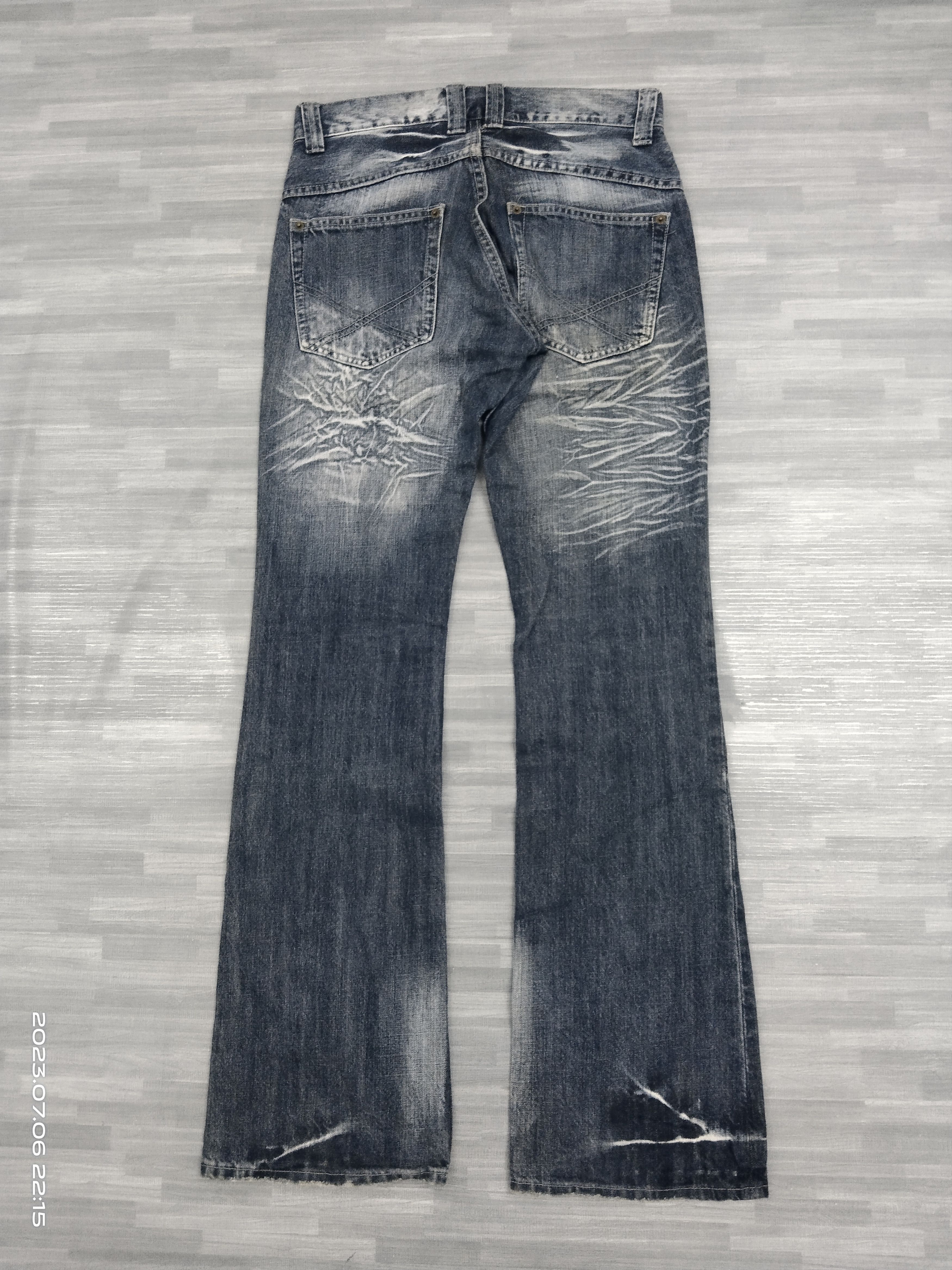Japanese Brand FLARE SICK ELECTRIC SHOCKING DENIM PANTS Size US 29 - 3 Thumbnail