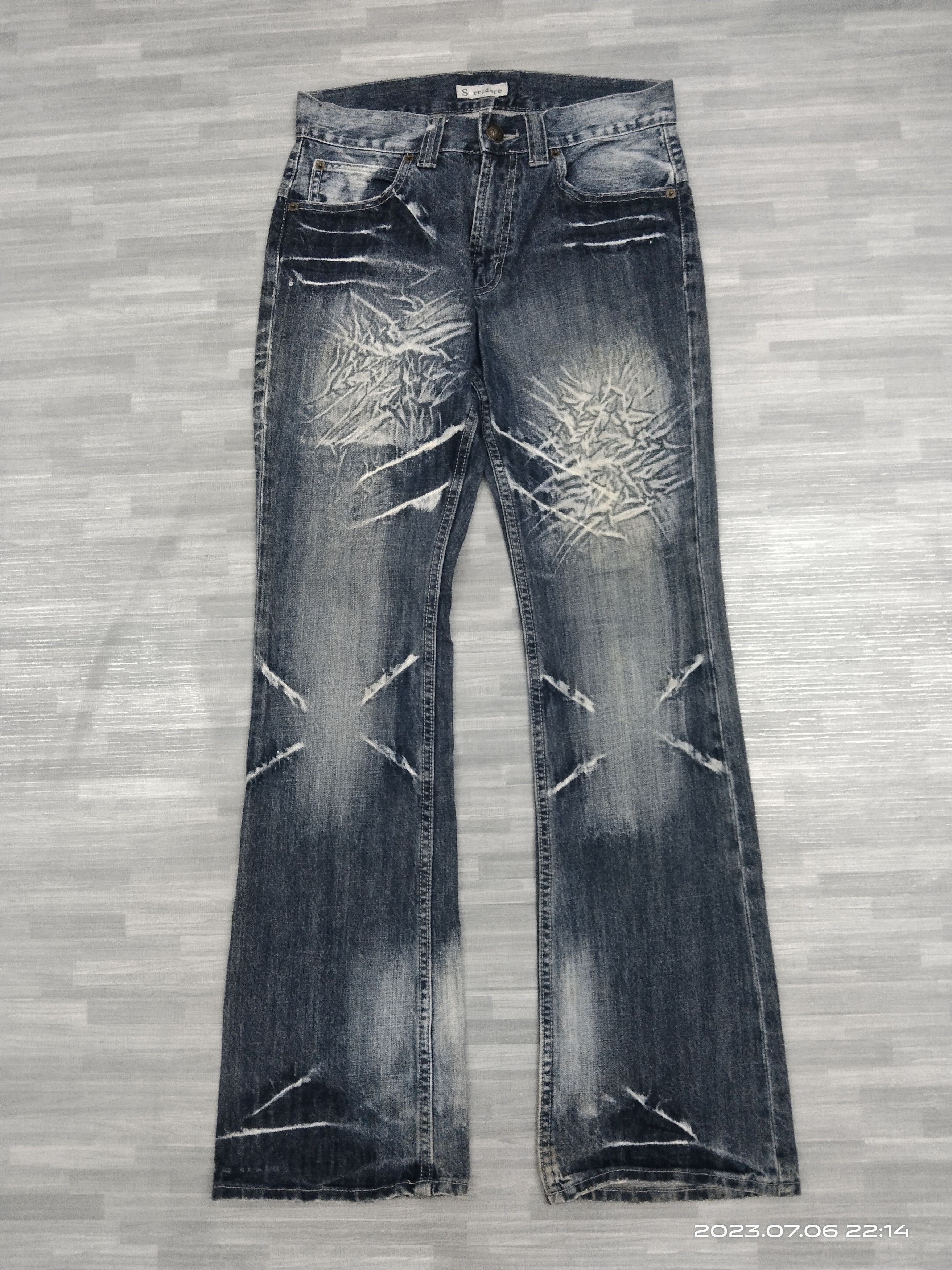 Japanese Brand FLARE SICK ELECTRIC SHOCKING DENIM PANTS Size US 29 - 2 Thumbnail