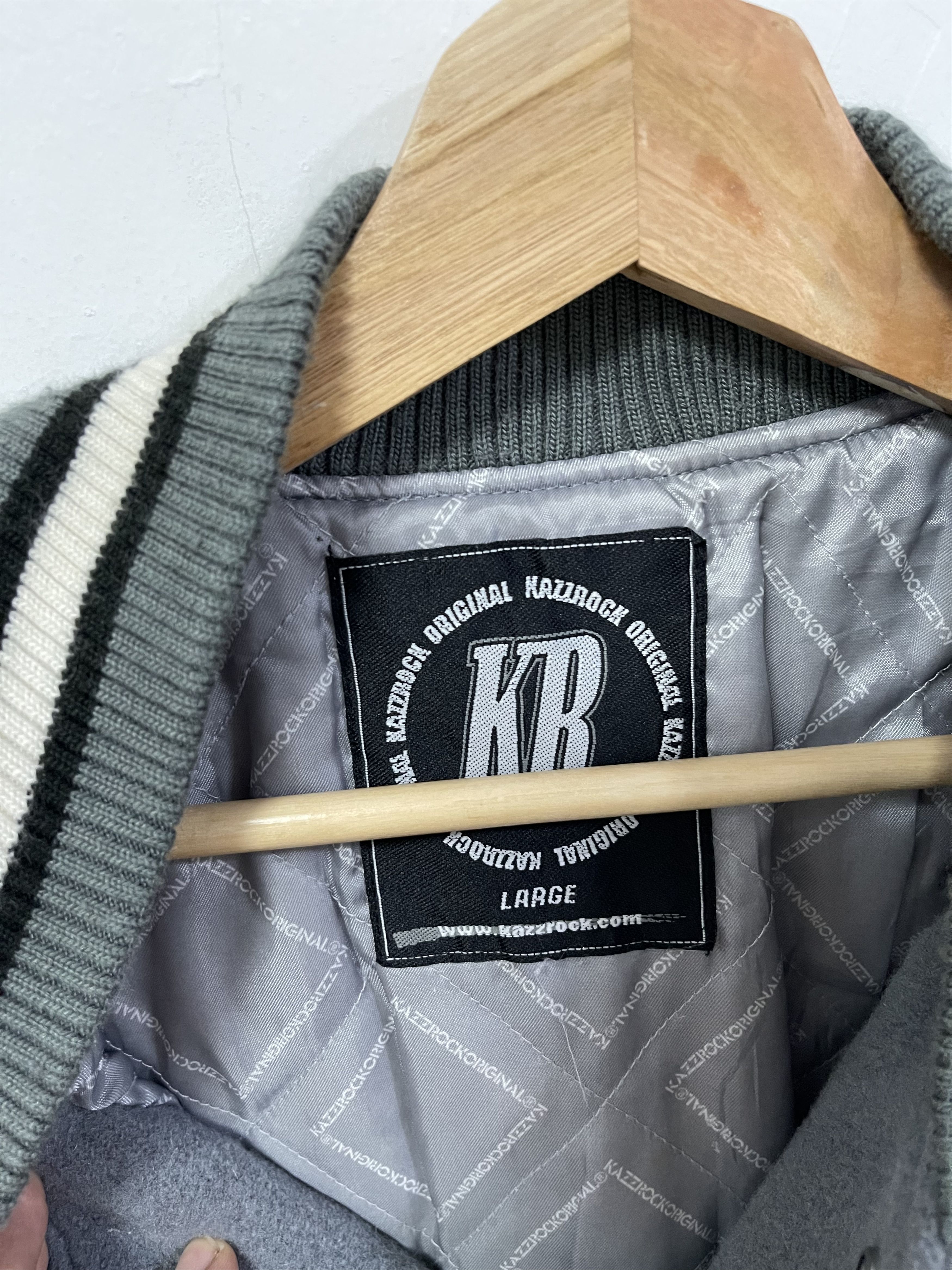 Japanese Brand × Vintage Vintage Kazzrock Wool Varsity Jacket Size US L / EU 52-54 / 3 - 9 Thumbnail
