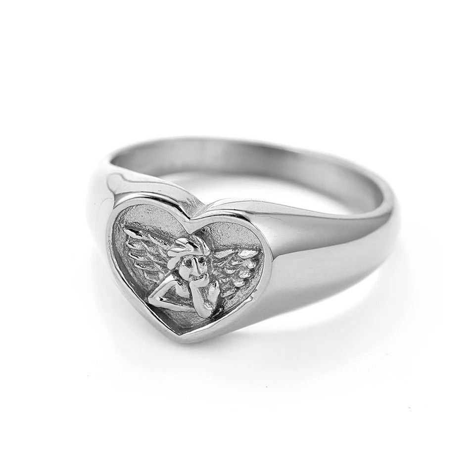 Japanese Brand × Jewelry × Vintage Cute Angel Heart Shape Rings Size ONE SIZE - 2 Thumbnail